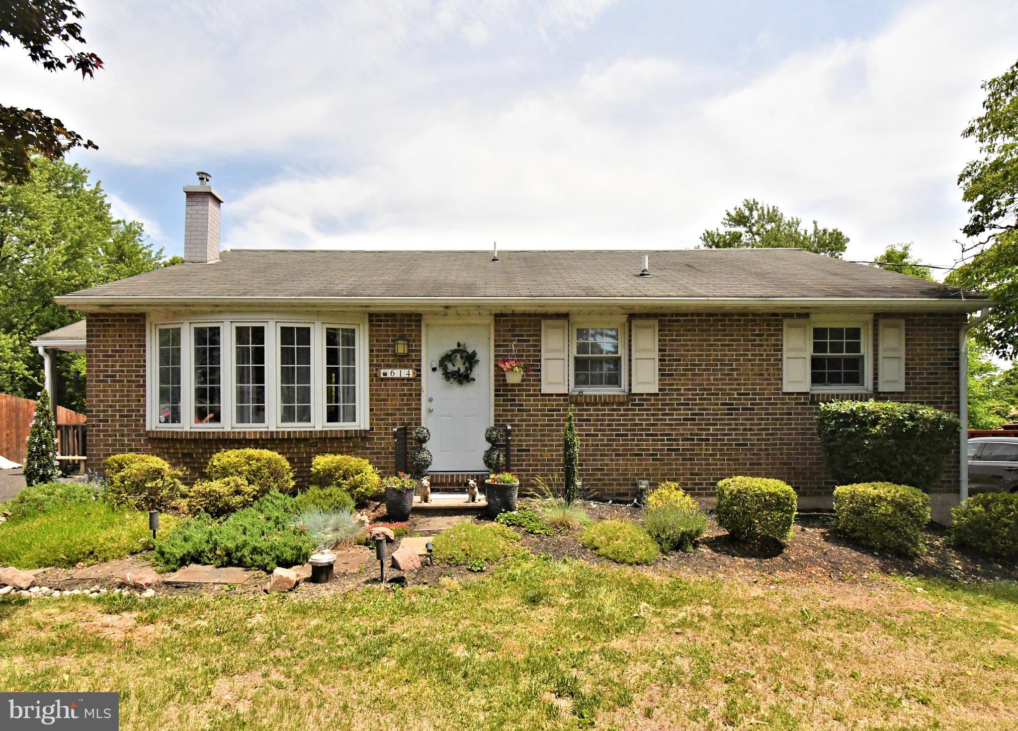 This is the perfectly adorable, completely practical and wonderfully manageable home!  It has a fully finished basement to double the living space and is also within a very short walking distance from the Boyertown Community Park!  Enter into the kitchen from the cute side porch and you will find stainless steel appliances, a large double sink, a refrigerator that is included.  The living room is light and bright with a large bay window and brand new carpeting and fresh paint.  In colder weather it stays warm and cozy with a pellet stove.   The full bath has new laminate flooring and a tub and shower combo with tile.  The main bedroom has hardwood flooring, ceiling fan and a substantial closet.  The second and third bedrooms have ceiling fans with remotes.  On the lower level there is potential for a 4th bedroom space.  There is also a family room and area for office or crafts.  Step outside and there is a cement patio, a nice yard that backs to a creek.  There is also a shed for storage.  For efficiency it has a new hot water heater and new heat pump.  A/C unit is newer as well.    It includes a water softener and also has a UV light for the well.