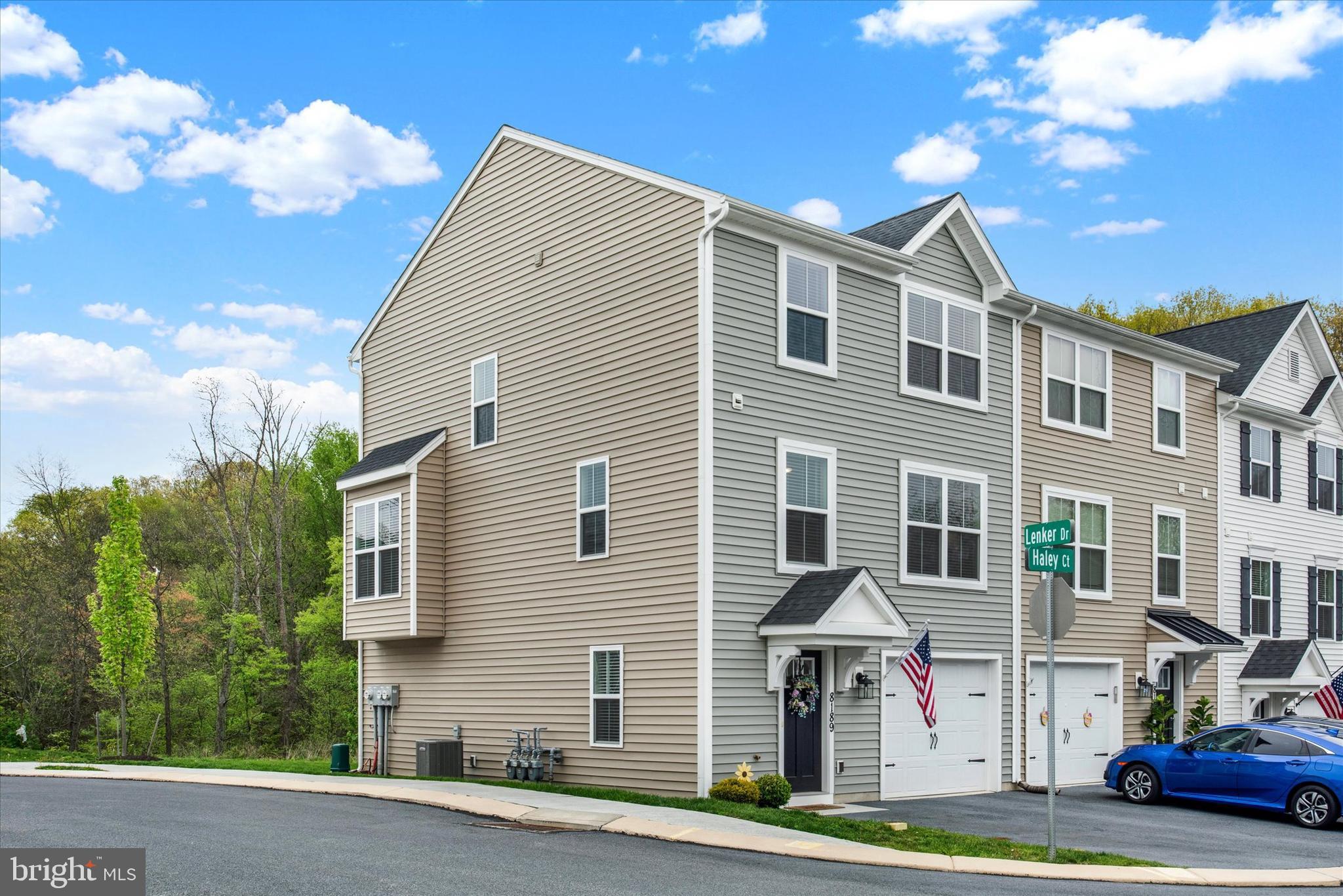 Well-maintained, like-new 3-bedroom, 2.5-bath end-unit townhome built by Berks Homes in 2022 in the convenient Creekvale community. The open-concept main level features a bright living area and a modern kitchen with granite countertops, center island with pendant lighting, recessed lighting, and a pantry. A breakfast area bump-out adds extra space, and sliding glass doors lead to a private deck overlooking peaceful wooded views. Upstairs you’ll find three well-sized bedrooms, including a spacious primary suite with a large walk-in closet and en-suite bath featuring a double vanity and walk-in shower. Bedroom-level laundry adds everyday convenience. The walk-out basement offers excellent potential for future finishing or additional storage. Located just minutes from Hershey and downtown Harrisburg and close to major routes, shopping, and dining, this home offers the perfect blend of low-maintenance living and a prime Central PA location.  A joy to show!