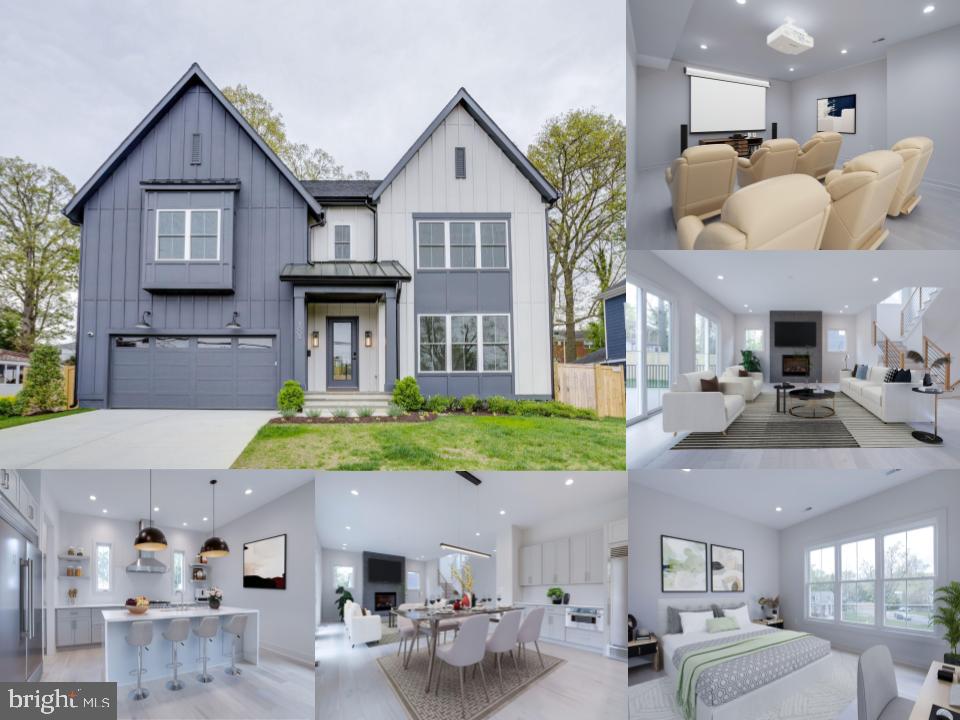 Step into the embrace of luxury in this breathtaking new construction nestled in the heart of Falls Church. Spanning over 4700 square feet, this residence offers an abundance of space for both living and entertaining, all while being immersed in the charm and convenience of Falls Church living.
Welcome guests through the striking entrance adorned with Hardie board and batten siding, a slate stone front porch stoop, and steps, complemented by aluminum gutter and standing seam metal roofing, setting the stage for the elegance within.
As you step inside, be greeted by lofty 10’ ceilings and a sun-drenched foyer, leading to a versatile home office or formal living room, adorned with oversized windows to your right. The main level seamlessly flows into the gourmet kitchen, boasting top-of-the-line appliances and an oversized waterfall island with a spacious sink, perfect for culinary delights and entertaining.
Adjacent to the kitchen, discover an expansive family room, adorned with sliding doors that open up to your sprawling backyard oasis. Retreat upstairs to the primary suite, offering a serene spa-like bath and generous walk-in closets, providing the ultimate haven for relaxation.
The top level features three additional bedrooms, each boasting walk-in closets, accompanied by two sophisticated bathrooms and a generous laundry room. Ascend to the loft space, where a built-in work desk for two awaits, flanked by floating bookshelves, offering a tranquil space for productivity.
The lower level presents a fully finished basement, featuring a spacious recreational room equipped with a wet prep bar and under-counter beverage refrigerator, along with a versatile playroom or exercise room.
Accommodate guests or live-in residents in the au pair suite, complete with a full bathroom, while the lower level is perfected with a walk-up area adorned with Full-lite fiberglass doors. Revel in the durability and aesthetic of the wide plank premium laminate flooring that graces the entire lower level.
Additional amenities include a two-car garage, two-zone heating and cooling, premium technology and lighting systems, and much more, elevating this home to unparalleled heights of sophistication.
Experience the epitome of suburban living, with tranquil neighborhood streets just moments away from essential errands, diverse culinary experiences, and a plethora of shopping options. Explore nearby parks for easy nature escapes, while proximity to Tysons, Mosaic, and major commuter routes ensures convenience for both work and play. Welcome home to 3003 Rogers Dr, where luxury meets lifestyle in Falls Church.