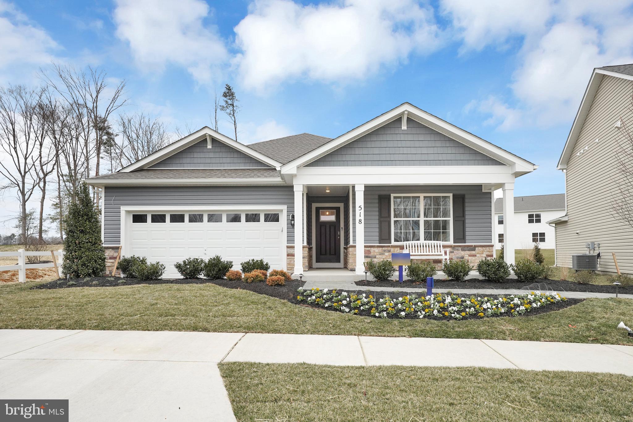 One level living on a large corner lot.This home features 4 bedrooms and 2 baths and a large 2 car garage. Fully equipped kitchen with stainless steel appliances, 25 cu ft side by side refrigerator with in door water/ice, multi cycle dishwasher, disposal, range and microwave with  LED work area kitchen lighting and granite counter tops. America's "Smart Home Technology" featuring Quisys IQ HD touchscreen with camera, Wi-Fi video doorbell, Echo Pop speaker with Alexa, Z-Wave programmable thermostat, smart light switch and keyless Entry front door lock with deadbolt, flat screen pre-wires with cat-6 outlets in owners suite and living area, and finally a Wi-Fi enabled garage door opener. LVP flooring, two panel interior doors with brushed nickel hardware, wall to wall carpeting in bedrooms, ceiling fan pre-wires, whole house window blinds throughout - ALL BRAND NEW AND ALL INCLUDED!!!. Closing cost assistance plus a RWC 10 year warranty. ACT NOW!
