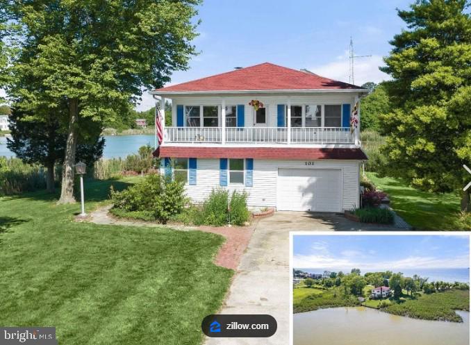 WELCOME to the Eastern Shore -- This charming Nantucket style waterfront home offers unique privacy with the advantage of being in a wonderful water privilege community.  Rare 1.5-acre lot offers a 5 bedroom, 3.5 bath renovated beauty that offers upgrades to include: true handsome hardwood floors, stunning renovated coastal kitchen and baths, new windows, siding and doors.  There are scenic water views from almost every room.  The community boat ramp is directly across the street for easy boating. There are a couple of garage options available for this property: The garage option is " TO BE BUILT....   County has said OK to pool and garage addition, permit process has started...