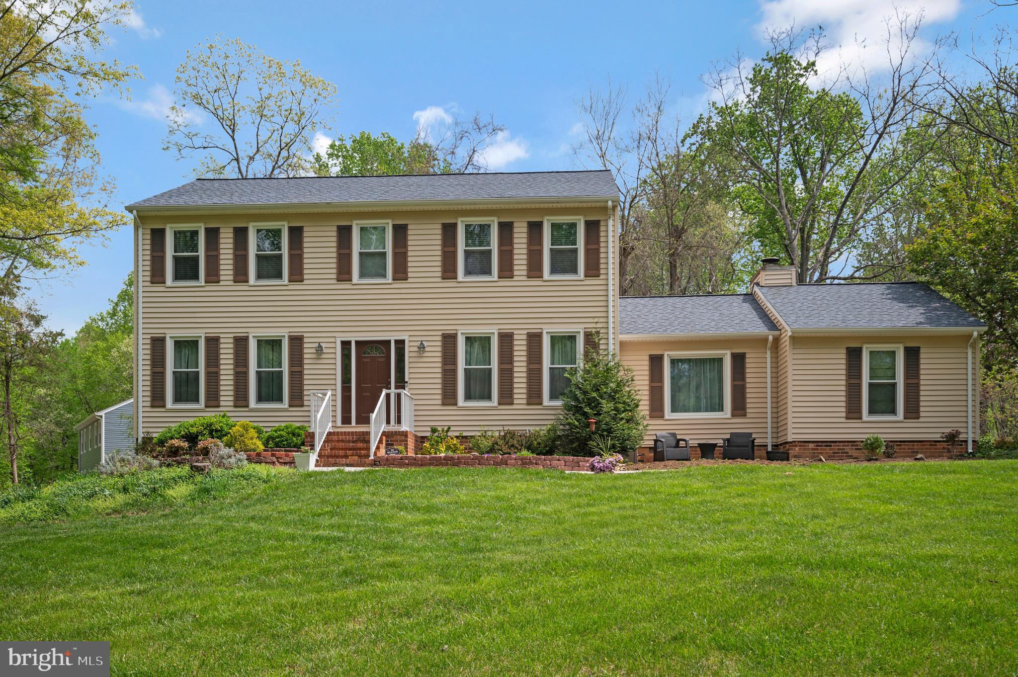 Welcome home to Roseville Plantation!  This well maintained classic 4 bedroom colonial on a large corner lot is located in a warm and woodsy community with NO HOA.   This lovely home has new flooring, new roof with 50 year warranty,  replacement windows with 40 year warranty, new siding, upgraded insulation, new heat pump and new stove/range.   You will love the country feel of this community within minutes of shopping, dining, medical, Quantico, commuter lots and Fredericksburg.  Bring your chickens, boats and RV's.  They are welcome here!