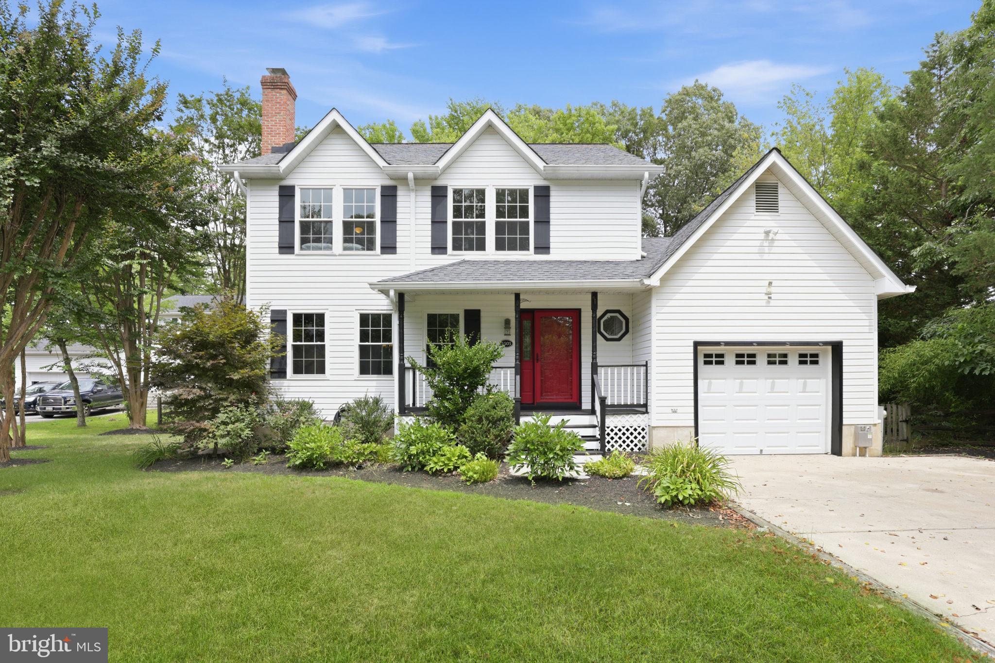 Tucked into the established Franklin Manor Beach community in Churchton, this 3-bedroom, 2.5-bathroom colonial delivers comfortable two-level living with one of the area's most appealing lifestyle perks, water access to the Chesapeake Bay just six blocks away, including a community pier on navigable water. 

The traditional floor plan makes the most of 1,679 square feet. A welcoming front porch sets the tone before entering through a foyer into the main level, where a formal living room with wood-burning fireplace anchors the space. A separate dining room and eat-in country kitchen offer flexibility for both everyday living and casual entertaining. The main level also includes a half bath for guests. Upstairs, three carpeted bedrooms provide comfortable retreats, anchored by a primary suite with its own full bath. A second full bath serves the remaining bedrooms, and bedroom-level laundry adds everyday convenience rarely found at this price point.

This home has been thoughtfully updated and improved over the years, with updates including  windows, doors, roof, kitchen, water heater, powder room, laundry, and gutters.  Most recently, a new heat exchanger and fully renovated bathrooms (2024) bring the finishing touches that make this home truly move-in ready with nothing left to do.

Outside, a large deck extends the living space into a partially fenced backyard, a private setting for morning coffee, weekend gatherings, or simply unwinding at the end of the day. The attached one-car garage with opener adds storage and ease of entry. Practical systems include central air conditioning, heat pump heating, and public sewer. All on a quarter-acre lot along a quiet, graveled private court. With Chesapeake Bay water access steps from your door, this is an exceptional opportunity to enjoy the best of Southern Anne Arundel County living. Come discover what it truly means to Love Being Home.