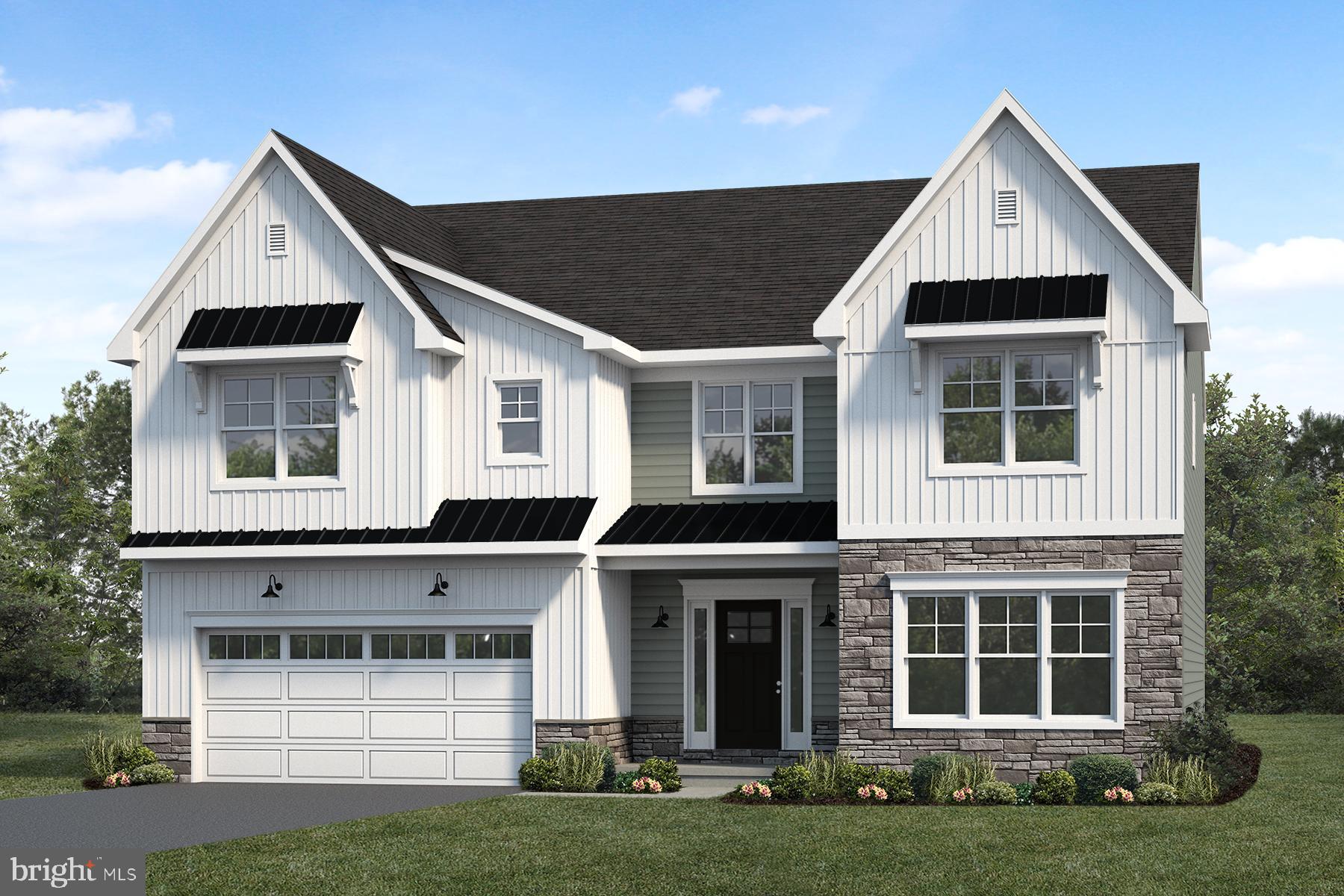UNDER CONSTRUCTION – AVAILABLE THIS SUMMER: This thoughtfully designed 2-story home with 5 bedrooms, including one on the first floor, features 9’ ceilings on the first floor and stylish vinyl plank flooring throughout the main living areas. The insulated 2-car garage with an extra storage area opens to a mudroom complete with built-in lockers. The kitchen is well-equipped with stainless steel appliances, quartz countertops, a tile backsplash, and a large center island and pantry. The sunny dining area provides access to a composite deck and the 2-story family room is warmed by a gas fireplace with stone surround. On the second floor, the owner’s suite includes a private bathroom with a tile shower, raised double bowl vanity, and an expansive closet. Adjacent to the suite are 3 additional bedrooms, a full bathroom, laundry room, and spacious loft space.