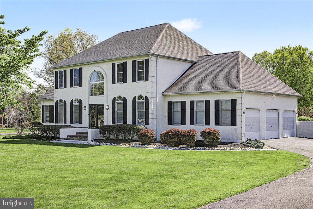 Showings commence on Saturday, May 2nd. Situated on a premier corner lot within the exclusive Norwalk enclave of prestigious Newtown Township, this sophisticated four-bedroom, three-bathroom Center Hall Colonial offers over 3,500 square feet of refined living space. The residence commands an impressive street presence, framed by professional landscaping on a perfectly manicured, level 0.8-acre lot. Please note that select images have been virtually staged and the 3D floorplan is intended for illustrative purposes regarding layout rather than specific furnishings.

The elegant interior begins with a grand foyer featuring rich hardwood floors, flanked by a formal living room and a spacious dining room designed for large-scale entertaining. The heart of the home is positioned at the rear of the main level, where a sprawling kitchen flows seamlessly into an inviting family room anchored by a classic fireplace. A generous home office provides a quiet workspace adjacent to the living area, complemented by a dedicated laundry room and a tastefully updated powder room for modern convenience.

Ascending the graceful turned staircase, the upper level reveals a spectacular primary suite that serves as a true private retreat. This sanctuary includes an expansive sitting room, a walk-in closet, and a luxurious en-suite bath. Three additional bedrooms are generously proportioned, each offering ample closet space and abundant natural light. The lower level features a pristine, freshly painted basement that serves as a versatile blank canvas for future customization or extensive storage.

The outdoor living space is highlighted by an expansive paver patio overlooking a tranquil, park-like backyard, creating an ideal setting for sophisticated gatherings. Significant mechanical upgrades include a newer roof and two high-efficiency HVAC systems featuring heat pumps with propane backup. Perfectly positioned near the Newtown Bypass, this home strikes the ideal balance between a serene, private lifestyle and seamless access to regional travel and local amenities.