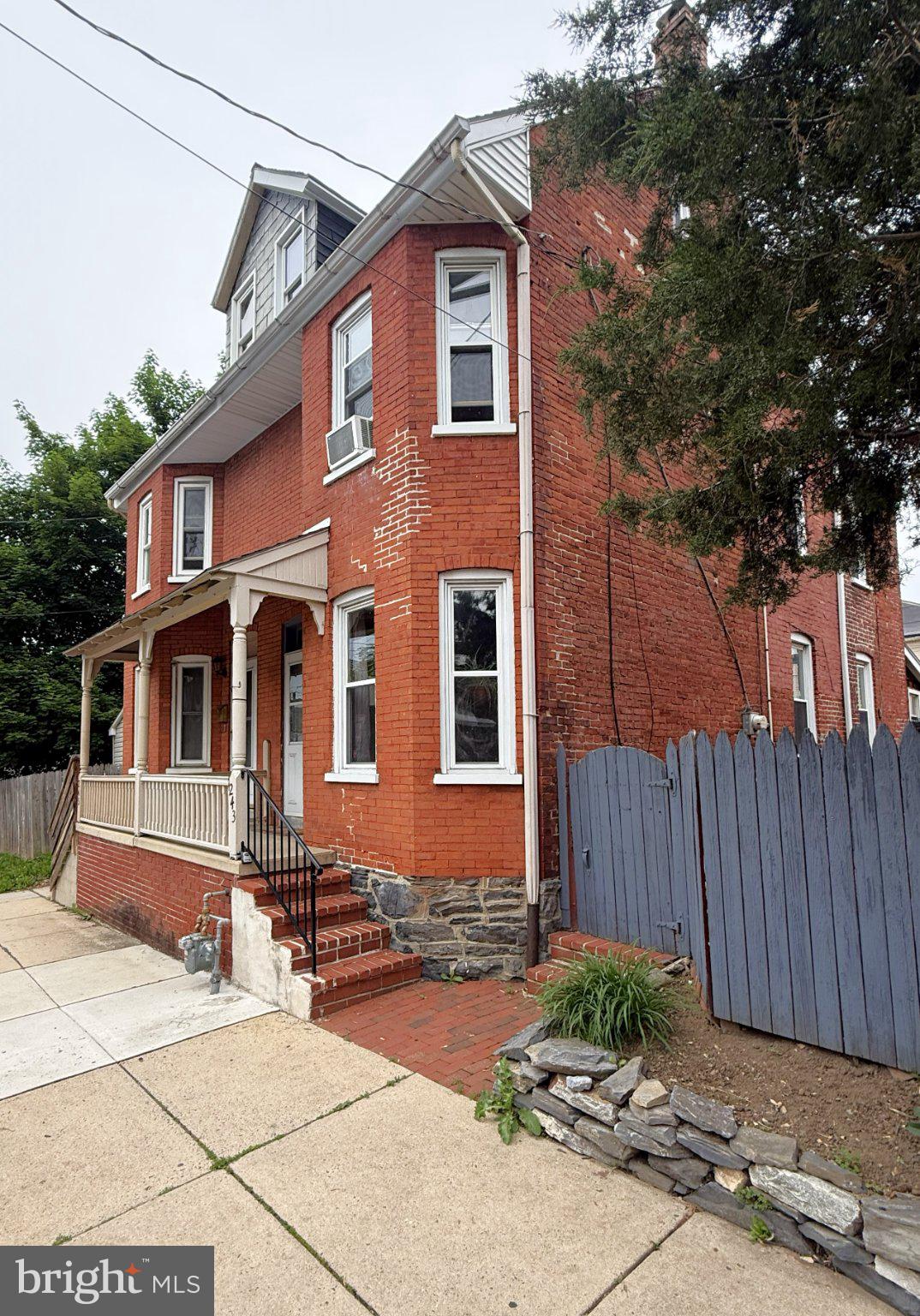 ***6 Mostly Tenant-Occupied Downtown Lancaster Properties Just Listed. Offered for sale individually or as a full investment portfolio: 2-UNIT 241 N FRANKLIN ST. $224,900. // SOLD, 1-UNIT 243 N FRANKLIN ST. $210,000., 3-UNIT 152 E WALNUT ST. $474,900., 1-UNIT 40 N PLUM ST. $229,900., 2-UNIT 145 E CHESTNUT ST. $549,900, 3-UNIT + GARAGE 404 W ORANGE ST. $349,900. // SOLD*** 243 N. Franklin Street is a 4 BD 1BTH twin with a current yearly lease through 11/30/2026 at $1,195. per month. Discover a charming primary residence or investment opportunity in this traditional twin home, built in 1900 and brimming with character. With 1,700 sq. ft. of finished space, this property features three cozy bedrooms and a full bathroom on the 2nd floor and a 4th private bedroom on the 3rd floor. The inviting living area, complete with a warm fireplace and big bay window, sets the perfect ambiance for relaxation. The full basement offers potential for additional storage or future enhancements, while the manageable 0.04-acre lot ensures low maintenance. Check out this oasis of a back yard in the city! MAIN UPGRADES: Roof 2007, Chimney Liner 2012, Whole House Repaint 2015, Appliances 2015. Available on-street parking adds to the convenience for tenants. Located in a vibrant neighborhood, this property is poised for strong rental demand, providing an excellent opportunity for steady cash flow and long-term appreciation. With no association fees and a traditional architectural style, this home is not just a place to live but a smart investment for your portfolio. Embrace the potential of this delightful residence and secure your future today!
