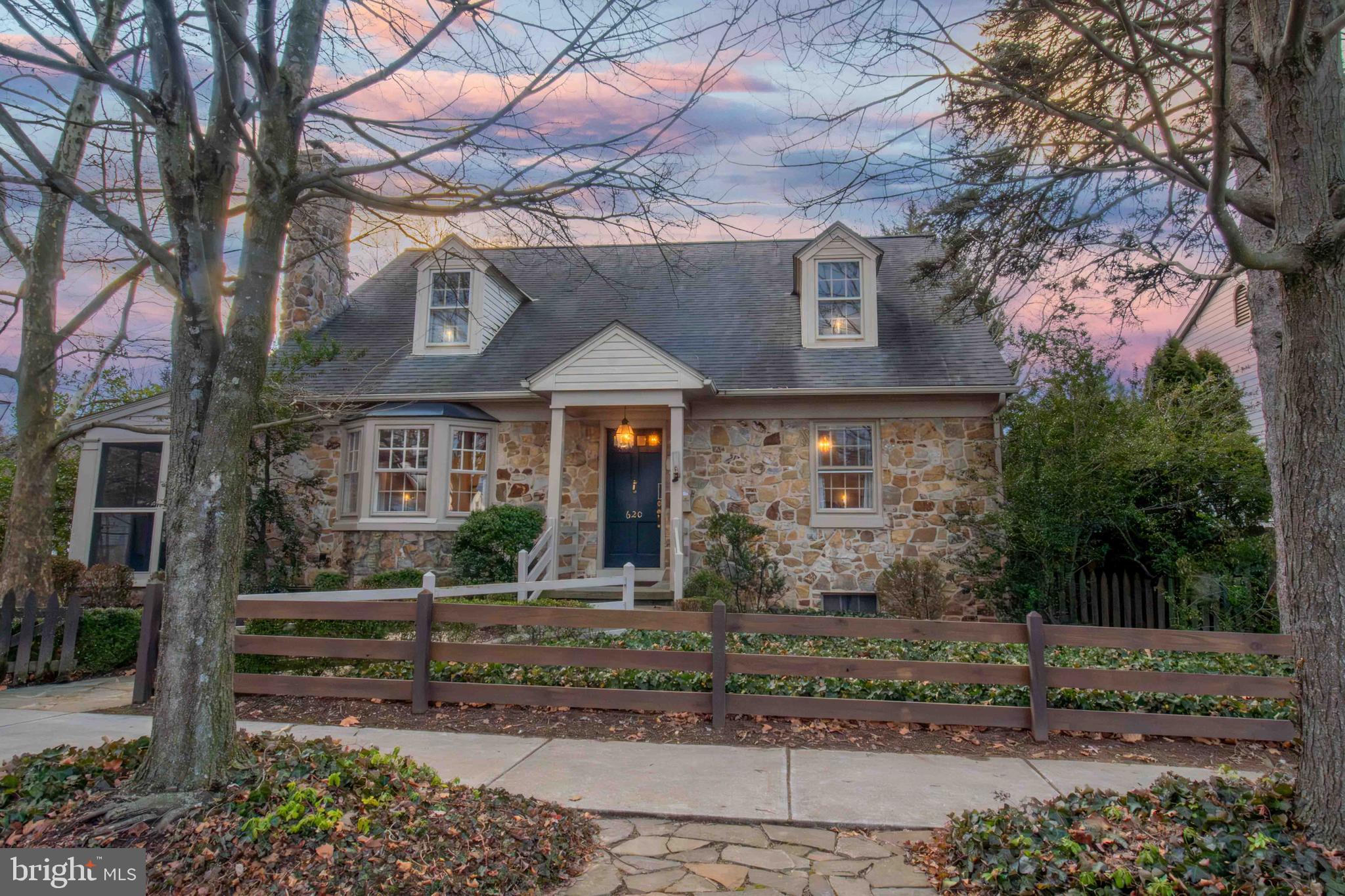 Lovely, immaculate 4 bedroom, 3 full bath stone capecod in Hanover.  Step back in time as you walk in the front door of this Williamsburg style home, complete with hardwood floors 1st and 2nd floor.  Fireplace in living room, stainless appliances in kitchen, tons of closets and storage space, 2 bedrooms and den on the main floor.  The 2nd floor features an ensuite with a walk in closet, a private bath and another huge bedroom, both with custom built-in armoire style cabinetry.   Newer roof, covered rear porch and screened in side porch, English style gardens in backyard and potting shed with fireplace.  Huge basement with an office area, another full bath, workshop and laundry room.   Additional .11 acre lot included in the sale!  Call today to set up your private showing!!