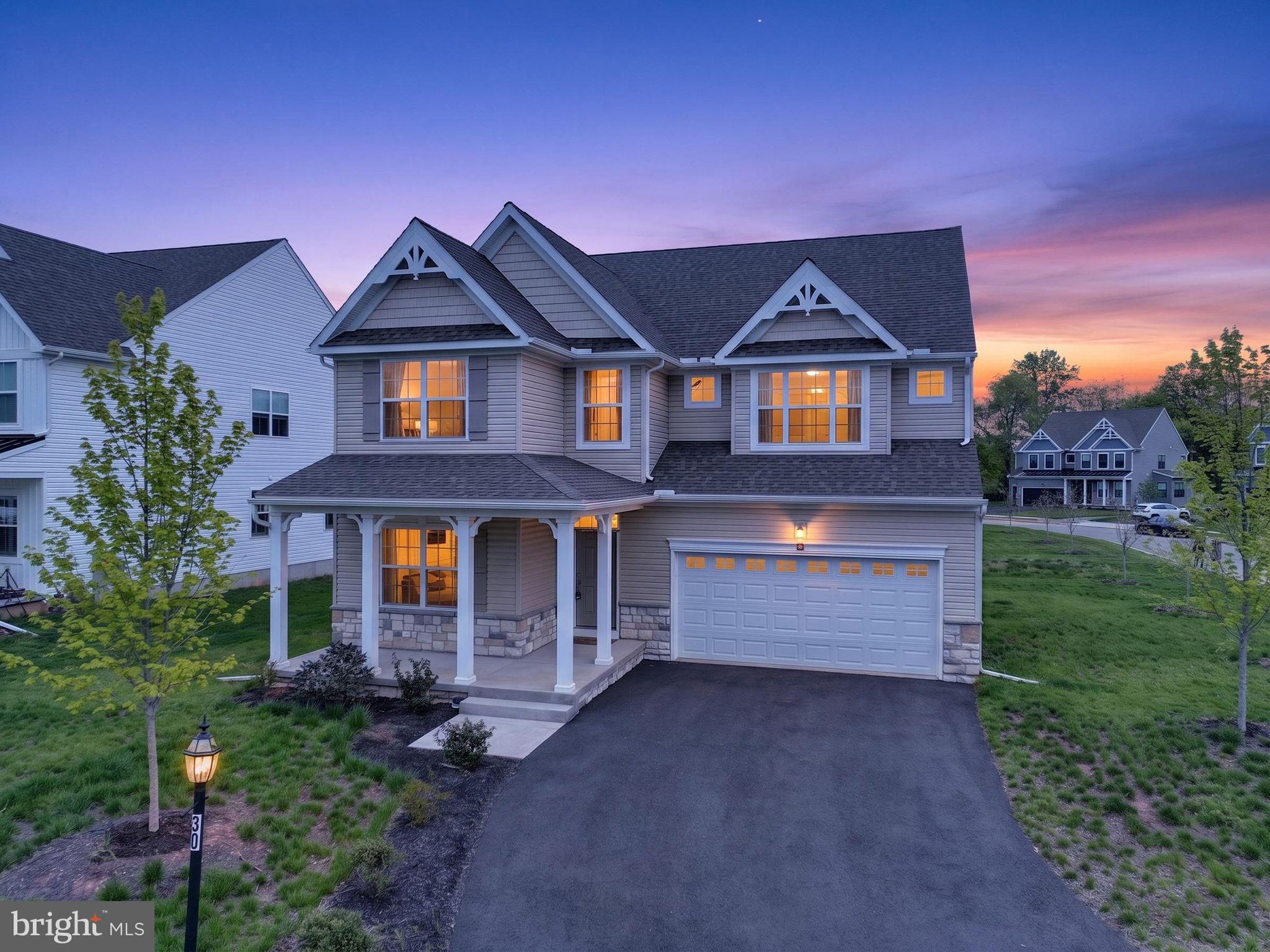 Stunning 5 bedroom 3 full bath single in the highly desired Castlecove Village.  This Keystone Custom Homes was built less than 2 years ago with over $134k in upgrades!  Walk up to front porch and through front door into spacious open concept living area with luxury vinyl plank flooring throughout entire main floor.   Oversize expanded kitchen with plenty of extra cabinets along the entire wall with beautiful subway tile back splash and Quartz counters which also extend over large island with upgraded pendant lights.  Stunning expanded two-story great room is filled with natural light from a wall of windows of back of house.  Main floor also contains a bonus room / 5th bedroom perfect for guests when staying over or as a spacious home office.  Bonus room also contains a full bathroom which can also be accessed from hallway and an attached 2-car garage with inside entry access.  Walk upstairs to 4 spacious bedrooms and 2 full bathrooms which include the larger owner's suite with upgrades galore in it spacious owner's suite bathroom containing double vanity, large tile shower, soaking tub and water closet.   Large unfinished basement with 9 feet ceilings and rough plumbing allowing for an additional bathroom and endless potential to transform into a bonus entertainment room, man cave or exercise room.  Property is also equipped with a water softener and all mechanicals are less than 2 years old from when house was built.  Minutes from all major highways for an easy commute to City of Philadelphia.  Close to Perkiomen Trail, restaurants and shopping.  Award Winning Perkiomen Valley School District.  Make your offer today!