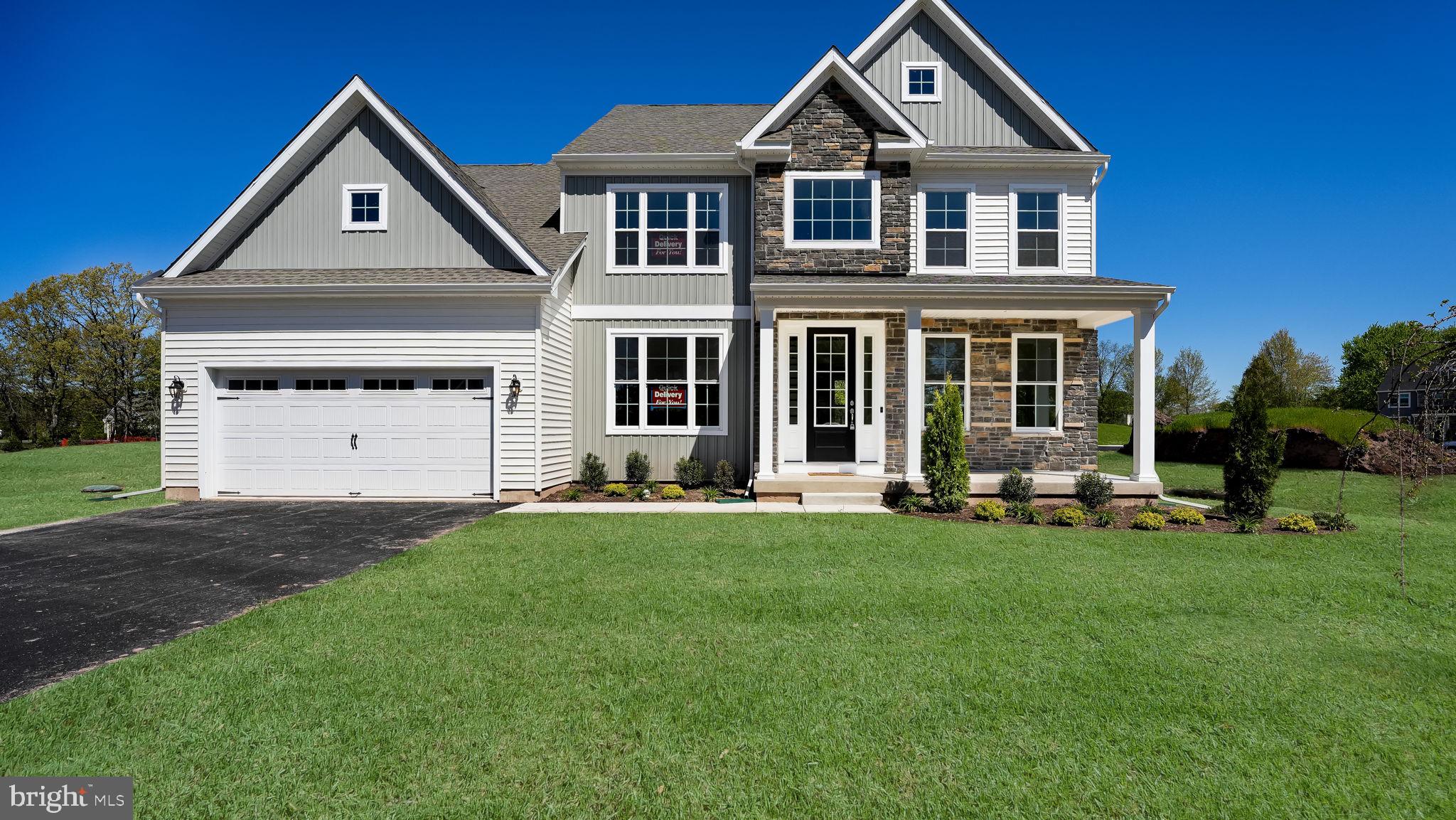 Welcome to Green Ridge Estates West by Sal Lapio Homes — where comfort, style, and convenience come together. This private enclave of just eight luxury homes is nestled in a quiet cul-de-sac. Featured here is the Worthington floor plan, a thoughtfully designed home offering 4 bedrooms, 2.5 baths, 2-car garage, and a truly open-concept layout that caters to today’s modern lifestyle. Step inside to a dramatic two-story foyer, flanked by a flex room and dining room. The spacious family room, complete an abundance of windows, is the perfect space for relaxation and gathering. Sliding doors lead you to the backyard, filling the space with natural light. At the heart of the home lies a chef’s kitchen, featuring a center island, stainless steel appliances, and plenty of cabinetry and counter space for today’s lifestyle. The walk-in pantry offers ample storage, while the adjoining breakfast area provides plenty of room for casual dining. A custom mudroom with bench seating offers a convenient drop zone just off the garage entry. Head upstairs where a large picture window on the landing brings in even more natural lighting. The primary suite is a true retreat, boasting a tray ceiling and two walk in closets. The luxurious ensuite bathroom features dual vanities with granite countertops, walk-in shower, and tile flooring. Also, on this level there are three generously sized bedrooms, a full hall bath, and a convenient second floor laundry room. The unfinished basement is a blank canvas—ideal for creating a home gym, media room, play area, or entertainment zone. Located just minutes from quaint Perkasie Borough, Sellersville and close to outdoor recreation at Lake Nockamixon and Peace Valley Park. Green Ridge Estates West offers the best of Bucks County living. Schedule your appointment today and discover why Green Ridge Estates West is the perfect place to call home. {NOTE: IMMEDIATE DELIVERY ON THIS HOME!!]