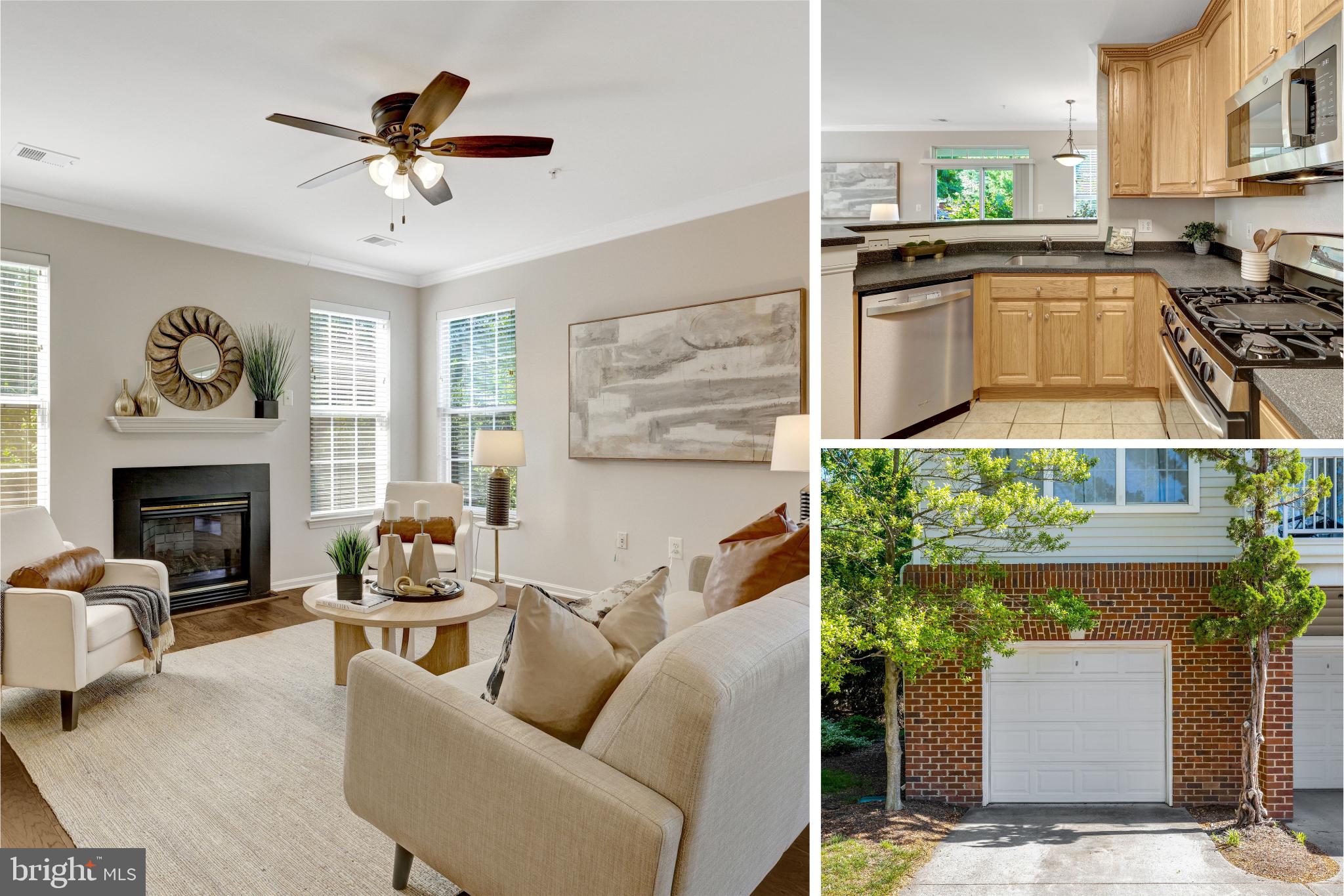 Tucked away in one of the best locations in Fox Mill Station, this nearly 1,400-square-foot, three-level townhouse-style condo backs to open space and offers exceptional privacy, with convenient additional parking available on the neighboring side street.

The main level features a large living room with hardwood floors, a cozy gas fireplace, a separate dining area, an open kitchen with stainless steel appliances, and a private covered balcony. Upstairs, you’ll find two generously sized bedrooms with walk-in closets and two full baths, including a spacious ensuite with a double sink vanity and a walk-in shower. The entry level welcomes you with a bright foyer and access to the oversized one-car garage and private driveway.

Additional highlights include an HVAC replaced in 2016, low monthly condo fees of $432, and community amenities including on-site management, a fitness center, and a pool. Ideally located near major commuter routes, Dulles Airport, and the nearby tech corridor, making this an excellent primary residence or investment opportunity.