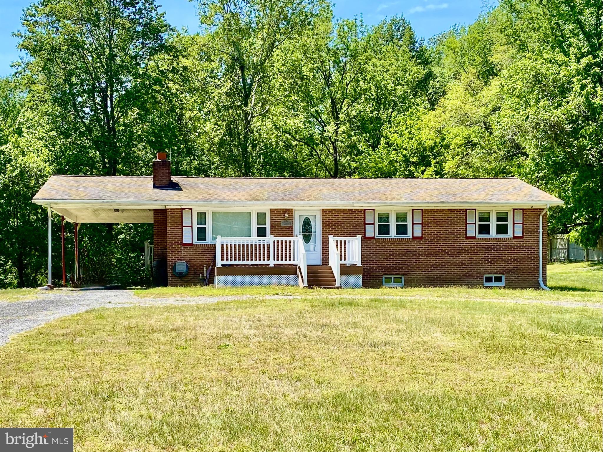 *** Country living at its best*** This Quality Built All Brick Rambler features beautiful, solid hardwood flooring throughout the main level, updated eat in kitchen, separate dining room, large living room with brick fireplace. Master bedroom with full bath, two additional bedrooms and a full hall bath. Downstairs you will find a full unfinished basement with washer, dryer and utility sink. You can exit the basement through the  rear covered stairwell. Stay cool with central air conditioning and cozy warm in the winter with oil fired hot water baseboard radiant heating. Outside you will find a maintenance free front deck porch,  large carport with side entrance to the kitchen, large level cleared .70 acre lot. There is a good size storage shed in the backyard and a horseshoe driveway out front.
*** Agents Note this is an Estate. When writing an offer, the owners name will be: Estate of Raymond E Kidwell. The Estate has requested the seller to use Lawyers Edge Title LLC to do the settlement as they are also handling the estate matters.