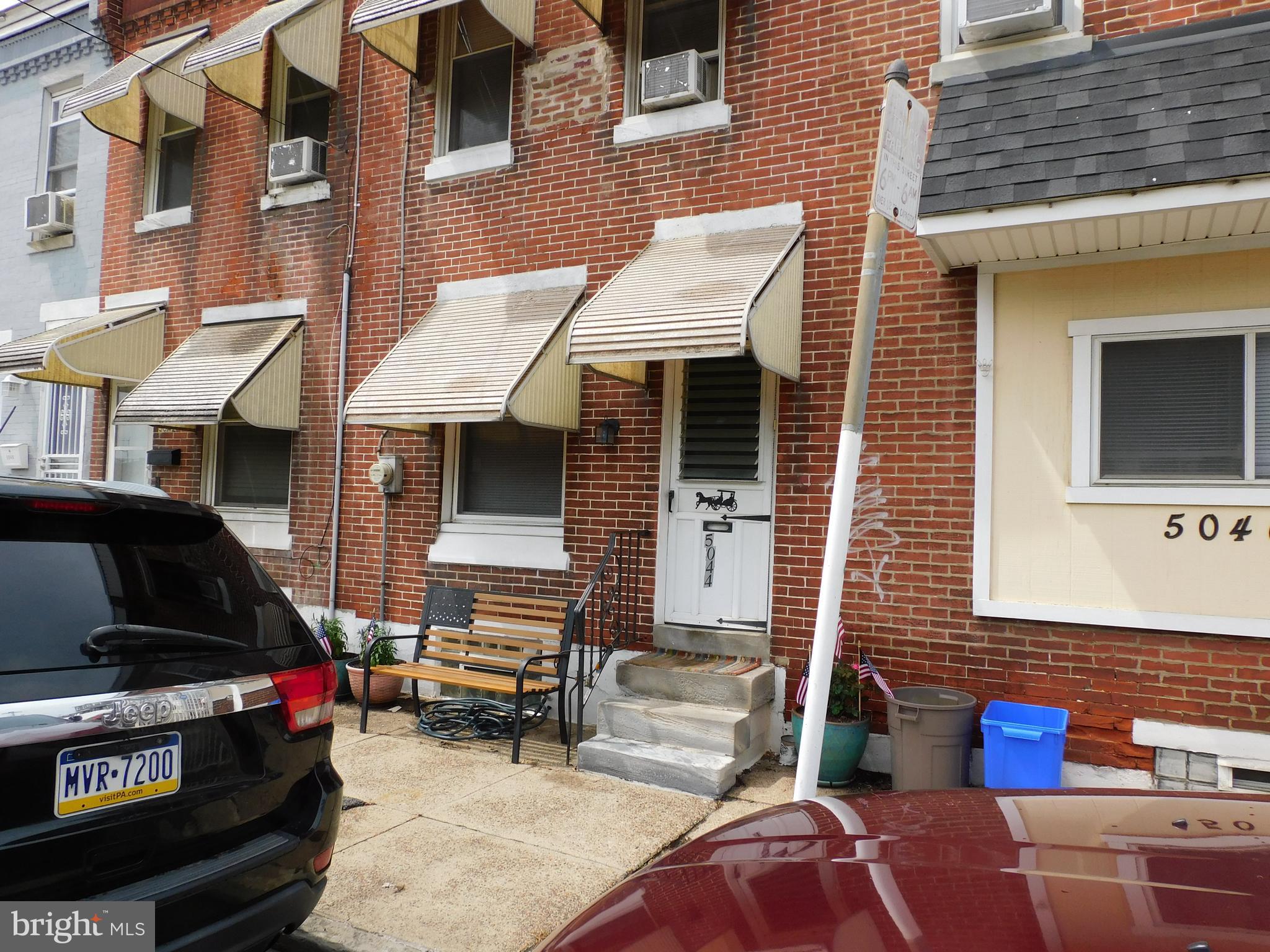 Crisp and clean two-bedroom all-brick two-story row home easily accessible to I-95 and public transportation. The home is well-maintained and shows well. You enter into a large living room/dining room combination with a ceiling fan, a very nice rear eat-in kitchen with plenty of cabinets, and an electric range/oven. There is an exit door to a rear covered patio and fenced yard. The second level has two bedrooms and a very nice 3-piece bathroom with vanity sink, and a tub/shower with a newer tub surround. Nice fixtures and ceiling fans throughout, as shown, floors are in really nice condition, Full basement for laundry and storage. Priced to sell! You will not be disappointed!