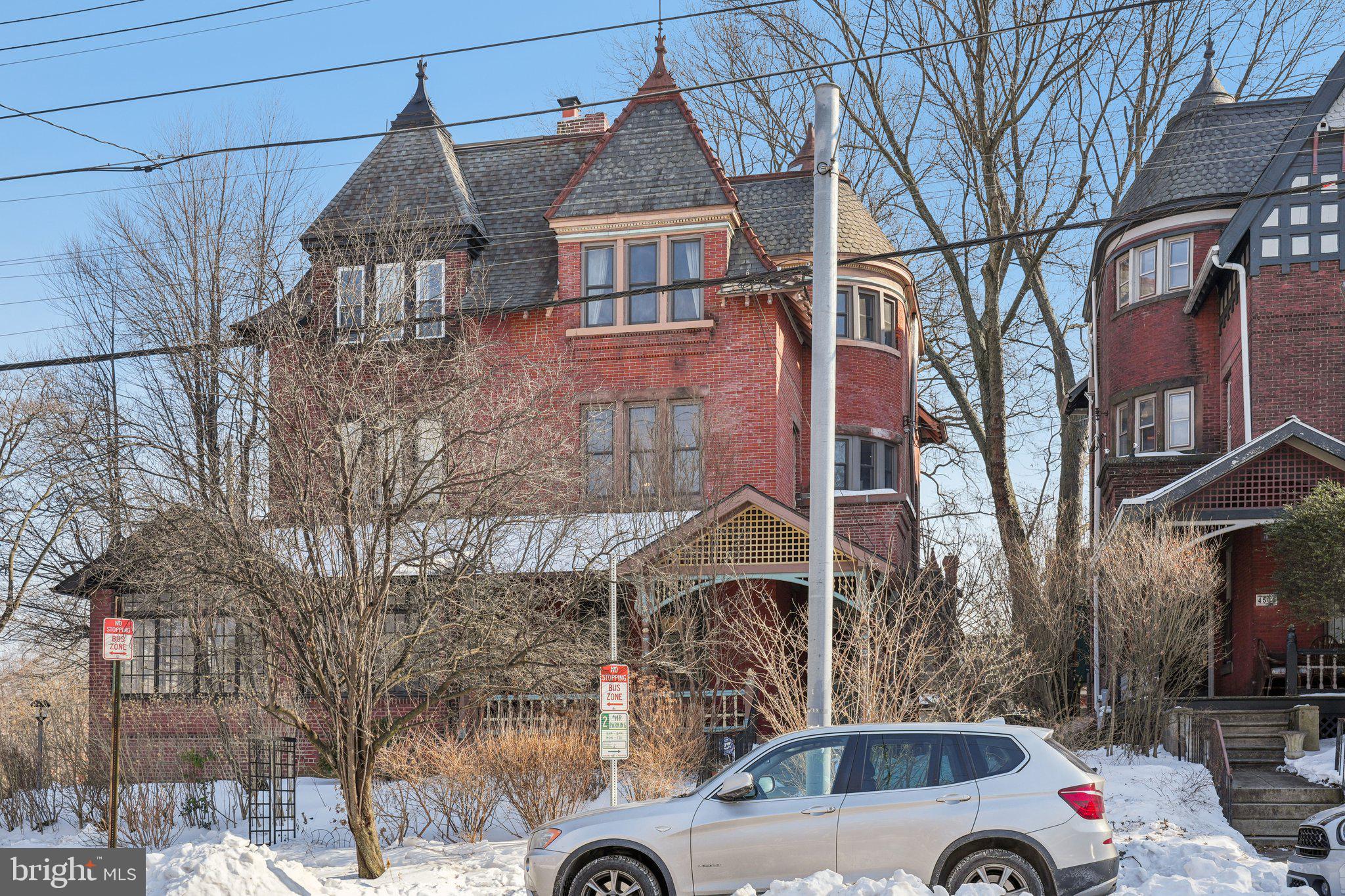 This West Philly 3,237 s.f. drop-dead gorgeous c.1889 Queen Anne Victorian twin is one of 41 Willis Hale houses located in the recently designated Chester-Regent Philadelphia Local Register Historic District in University City. Beautifully restored & upgraded, it features original details galore plus recent high-efficiency mechanical systems, a chef's kitchen/great room, and luxury baths. It’s located on a 30’ x 125’ landscaped lot on a tree-lined block adjacent to West Philly's Clark Park, the beloved Spruce Hill “third place.”
Baltimore Avenue, with its collection of eclectic restaurants & shops, is just a block to the north. The T3 (#13) trolley stops at the corner and delivers riders to City Hall in 15 minutes, stopping along the way at UPenn, Drexel U and the 30th St transportation hub.