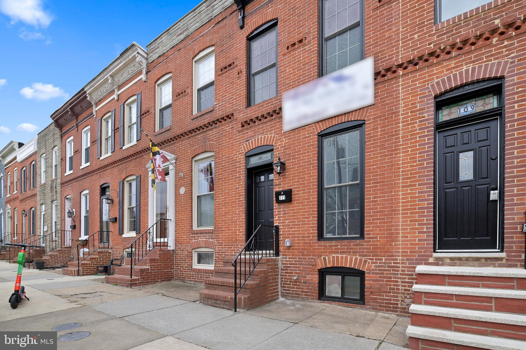 GORGEOUS RENOVATION ON SOUGHT AFTER BLOCK IN THE HEART OF FEDERAL HILL WITH OFF STREET PARKING. GLISTENING HARDWOODS CASCADE THROUGHOUT. ENJOY CUSTOM CABINETRY, UPGRADED TRIM AND PAINT PACKAGE, IMPORTED TILE, GRANITE COUNTERTOPS, SS APPLIANCES IN DESIGNER CHEF'S KITCHEN. TONS OF NATURAL LIGHT. FINISHED LOWER LEVEL. HIGH CEILINGS. TONS OF STORAGE. WALK-IN SHOWERS. WALK-IN CLOSETS.  EXPOSED BRICK. SPACIOUS 3 BEDROOMS WITH 3.5 BATHROOMS. 3RD BEDROOM ABOVE GRADE IS GREAT FOR NURSERY OR HOME OFFICE. EXPANSIVE PRIVATE BALCONY OFF REAR BEDROOM. CLOSE PROXIMITY TO RETAIL SHOPPING, LOCAL DINING, RIVERSIDE PARK, AND ALL MAJOR HIGHWAYS. SCHEDULE A PRIVATE TOUR TODAY.