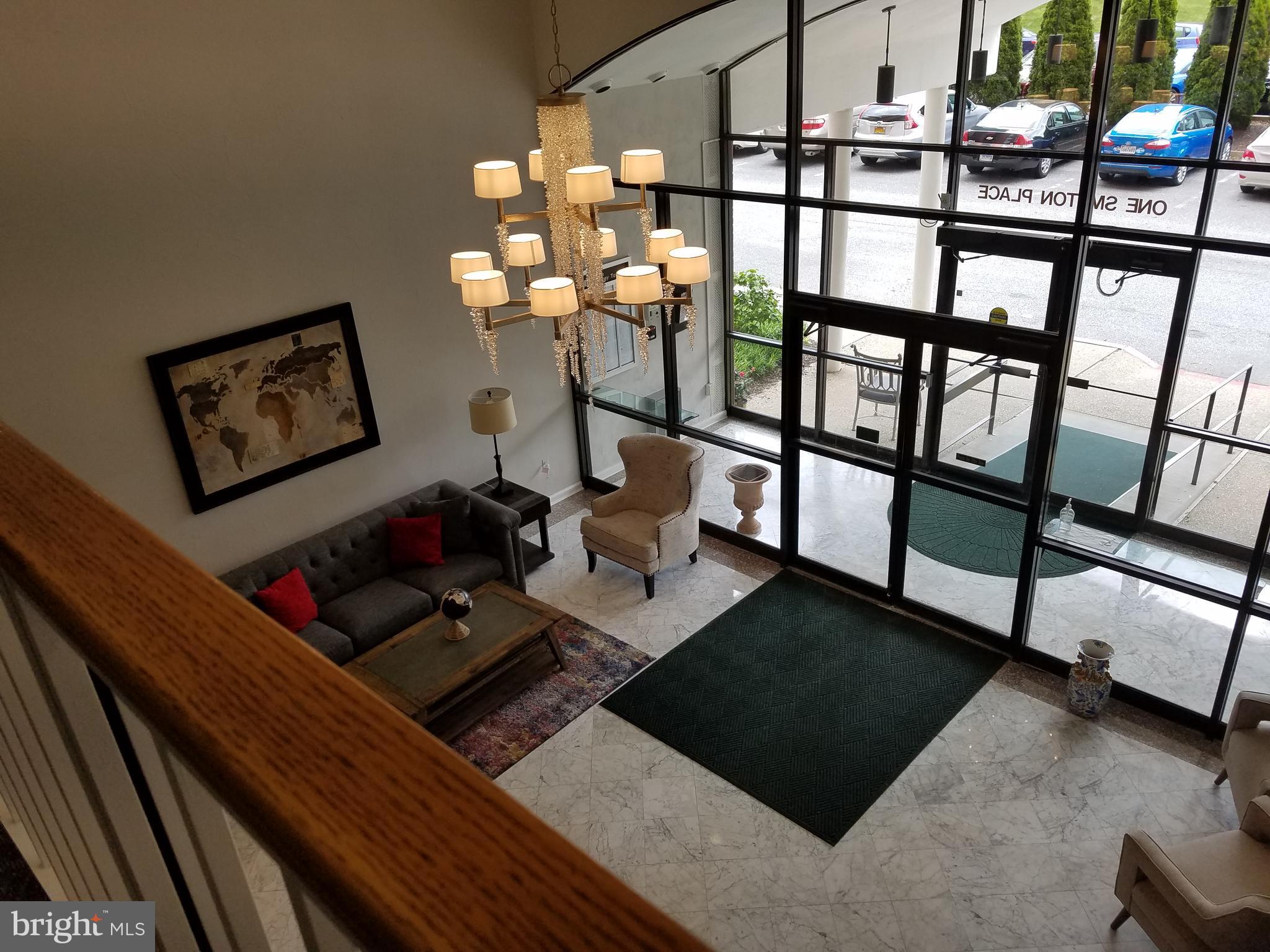 A chance of a lifetime, to own a 2 unit condo in the high rise of Dulaney Towers. You can enter this unit from the 5th floor or 6th.  Over 2000 square feet of generous living space. The 6th floor opens to the family room, kitchen, living room & dining room. There is a half bath & a balcony on that floor also. The  extra large living room has it's own balcony with a newer slider door. You will love all the the natural light. The open kitchen has ample granite counters and prep space. The kitchen opens to the family room with an  extra alcove for your needs.  Two storage rooms on the same floor for your convenience.  The spiral  staircase will take you up & down.  Their are doors to the hallway on each floor for moving furniture.
 Lower level has two huge bedrooms & their own private baths with dressing room.  Each bedroom has many closets. The master has a breezy ceiling fan and a lovely balcony for your morning coffee.
 Condo fee includes all grounds maintenance, pool, parking, trash, water, and electricity (heat & air conditioning) There is a full library & party room in the building. There is plenty of open space around the building and community, including the pool & kiddie pool, tot lot, tennis ( pickelball too) and a basketball  court, plus ample parking for residents & guests. Own in Towson for less than rent! 
No dogs, no rentals