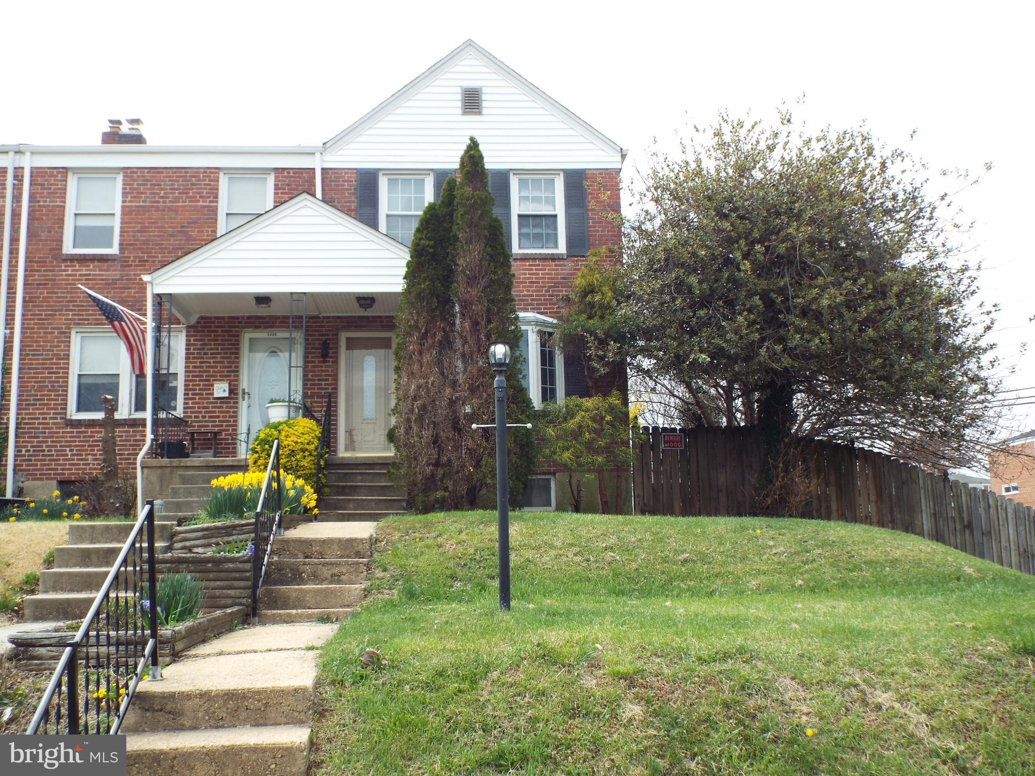 Welcome Home! Come see this lovely updated end-of-group all brick townhome in charming Arbutus.  Enter this well loved home into a spacious living room with updated wide plank flooring and enjoy lots of natural sunlight from the big front bay window. From there enter to the formal dining room perfect for any family sized meal. Off the dining area is the updated galley kitchen featuring granite countertops, stylish ceramic tile backsplash with under counter lighting, SS modern appliances and plenty of storage from updated cabinetry.
Movie night or entertaing will be a delight in the partially finished lower level where the laundry with storage room can be found. The private quarters offer two spacious bedrooms, full bath and lots of storage in the pull-down attic in the upper level.  This end of group townhome offers a entertainers dream backyard for cookouts & fun. The privacy fenced yard features a modern shed, large covered patio that leads to the yard with a firepit just perfect for setting for lots laughs & Smores. In addition and what's unique for this home is a private parking space in the rear for added convenience. A great location to Baltimore, MARC train to Washington DC, and minutes from UMBC & BWI. Arbutus is a great place to live, come see why...
