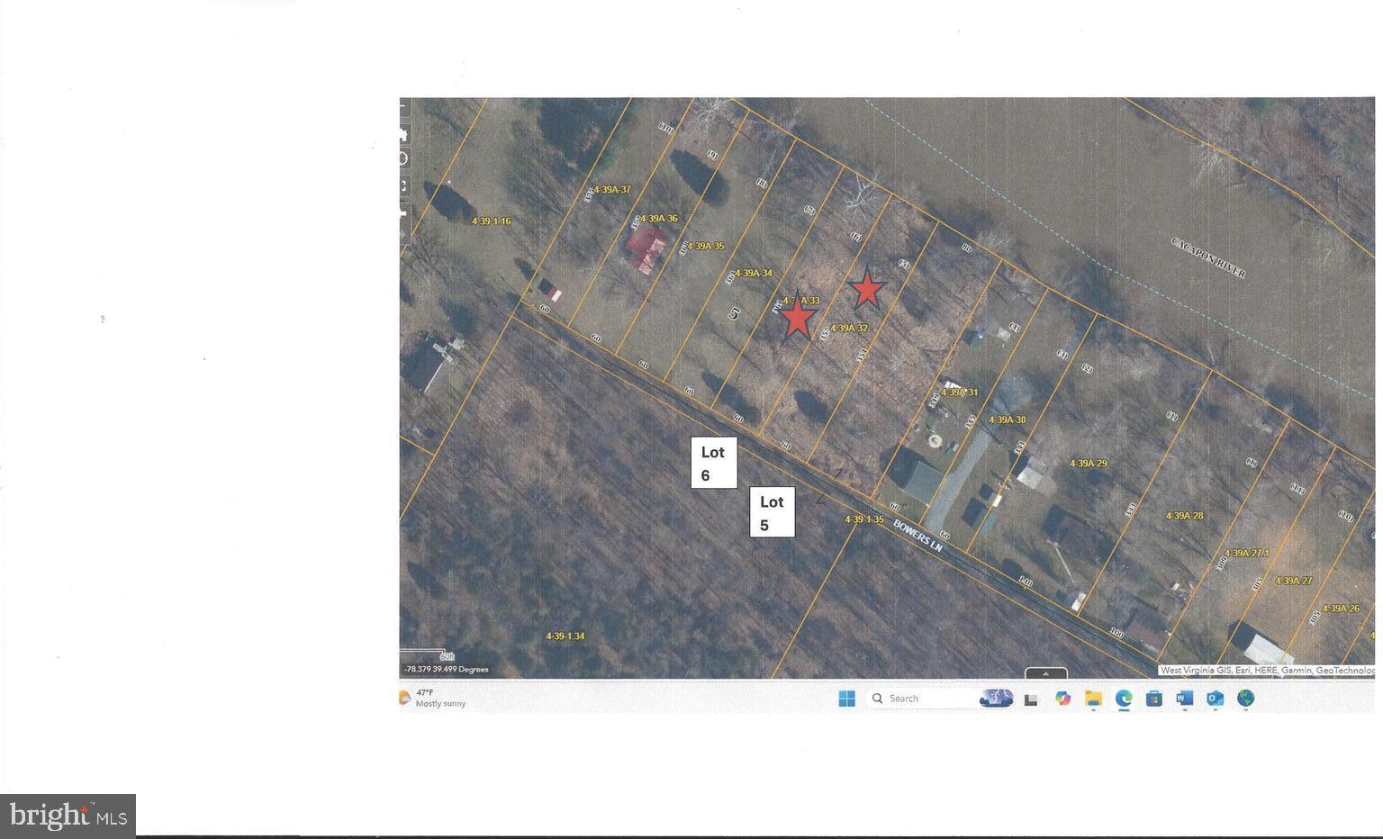 Quiet area, lot fronts on the Cacapon River.  Level lot, mostly cleared (brush needs cleared). Road runs across the back end of the lot so no obstruction into the river.  Lot size is just under 1/2 acre, 60' frontage on the iver by over 350' deep.  Power runs along the road.  The lot is within the flood plain.  Plan more for recreation as building within the flood zone has become somewhat restrictive.  Install your firepit, camp along the river. The Cacapon is known as one of the cleanest rivers in the state.