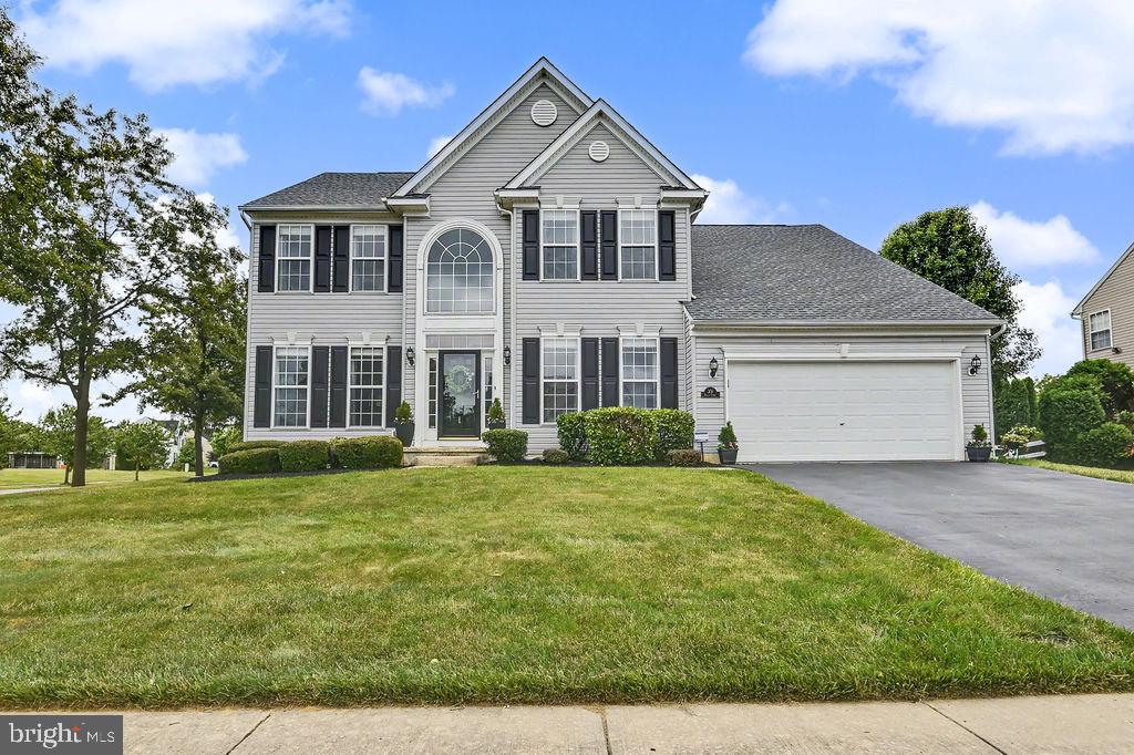 Welcome to this stunning 4-bedroom, 2.5-bath Handler-built "Weymouth B" model located in the heart of Townsend Village and within the highly acclaimed Appoquinimink School District. Perfectly situated just around the corner from the community park and many of Townsend's popular community events, this home offers both convenience and an exceptional neighborhood lifestyle.  Step inside to find a spacious family room featuring a cozy gas fireplace that opens seamlessly to the kitchen, creating the perfect space for everyday living and entertaining.  Main floor also has a nice private home office or den. Upstairs, you'll find four generously sized bedrooms, including an impressive primary suite with/sitting room and complete with a walk-in closet and private en-suite bath featuring a relaxing soaking tub.  Outdoor living is sure to impress with a low-maintenance composite deck and expansive stamped concrete patio, providing the perfect setting for entertaining guests, hosting summer barbecues, or simply relaxing and enjoying the outdoors. Recent updates provide added peace of mind, including a new roof (August 2024) and new hot water heater (May 2026).  This exceptional home combines comfort, space, and a prime location within one of Townsend's most popular communities. Showings begin June 8th. Schedule your private tour and make this beautiful home yours.