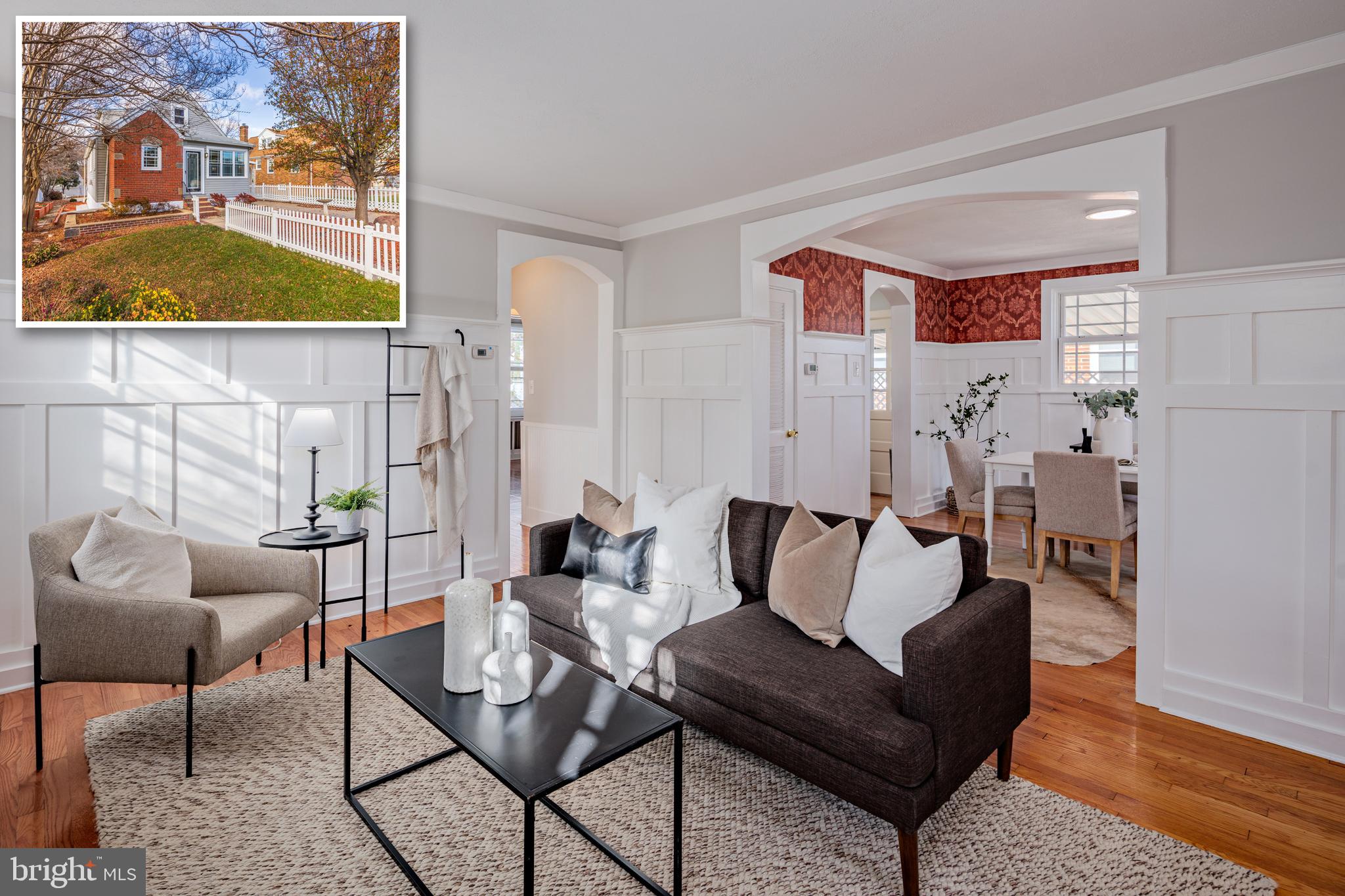 **Charming Cape Cod with Modern Updates and Ample Space** Welcome to this delightful Cape Cod-style home, where classic charm meets modern convenience. This single-family gem boasts newly refinished hardwood floors throughout the main level, creating a warm and inviting atmosphere. Step inside to discover a thoughtfully designed layout featuring a separate dining room off the kitchen—perfect for entertaining or everyday meals. The cozy living room with a fireplace invites relaxation, while the adjoining sunroom offers a serene retreat filled with natural light. The main level also includes two spacious bedrooms and a fully remodeled bathroom, showcasing stylish updates and functionality. Upstairs, you'll find an additional bedroom, a second full bathroom, and a versatile sitting area, ideal for a home office, reading nook, or play space. The fully finished basement provides an abundance of extra living space, perfect for a recreation room, home gym, or guest quarters. Fresh paint and brand-new flooring throughout the home add a polished touch. Step outside to enjoy the beautiful stone patio and a fully fenced yard, ideal for outdoor gatherings or a private escape. With three sheds, including one with a finished interior and electric, you'll have endless possibilities for storage, a workshop, or a creative studio. Don’t miss the chance to call this meticulously updated Cape Cod your new home. Schedule your showing today!