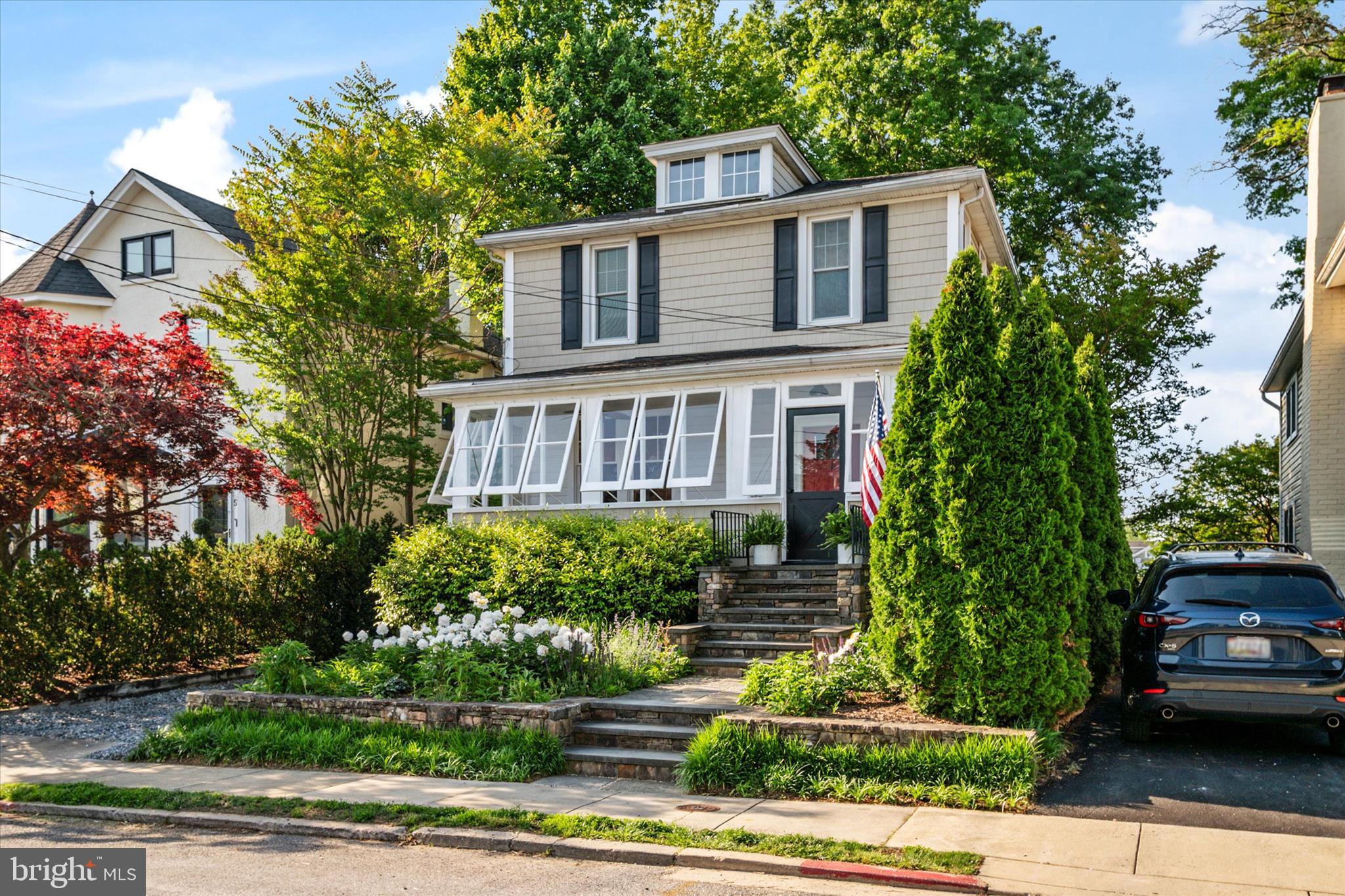 Situated in the highly desirable neighborhood of Murray Hill in downtown Annapolis, this charming 1920s single-family home offers a rare blend of historic character, thoughtful modern updates, and exceptional walkability to shops, restaurants, and waterfront areas.
This beautiful four-square home offers 3 bedrooms and 2 bathrooms, including a full bath upstairs and a second bath on the lower level, along with a finished basement office space and loads of additional storage. 
A welcoming front porch opens to the main level featuring an open floorplan and a newly renovated kitchen (2025) with granite countertops, highlighted by original hardwood floors and lots of historic character throughout. A bright sunroom with brand new windows, overlooks the deck and backyard.
Offering 1,764 finished square feet, plus 440 square feet of unfinished storage and utility space, along with additional attic storage.
Outdoor living areas are a highlight of this downtown home; including an expansive deck, a spacious and private tree-lined backyard, and a landscaped front garden with beautiful stone steps and front wall. Off-street parking adds everyday convenience.
A rare opportunity to enjoy the charm of historic Annapolis living with a thoughtfully updated and well cared for home, inviting outdoor spaces, and a walkable Murray Hill location.
Showings by appointment.