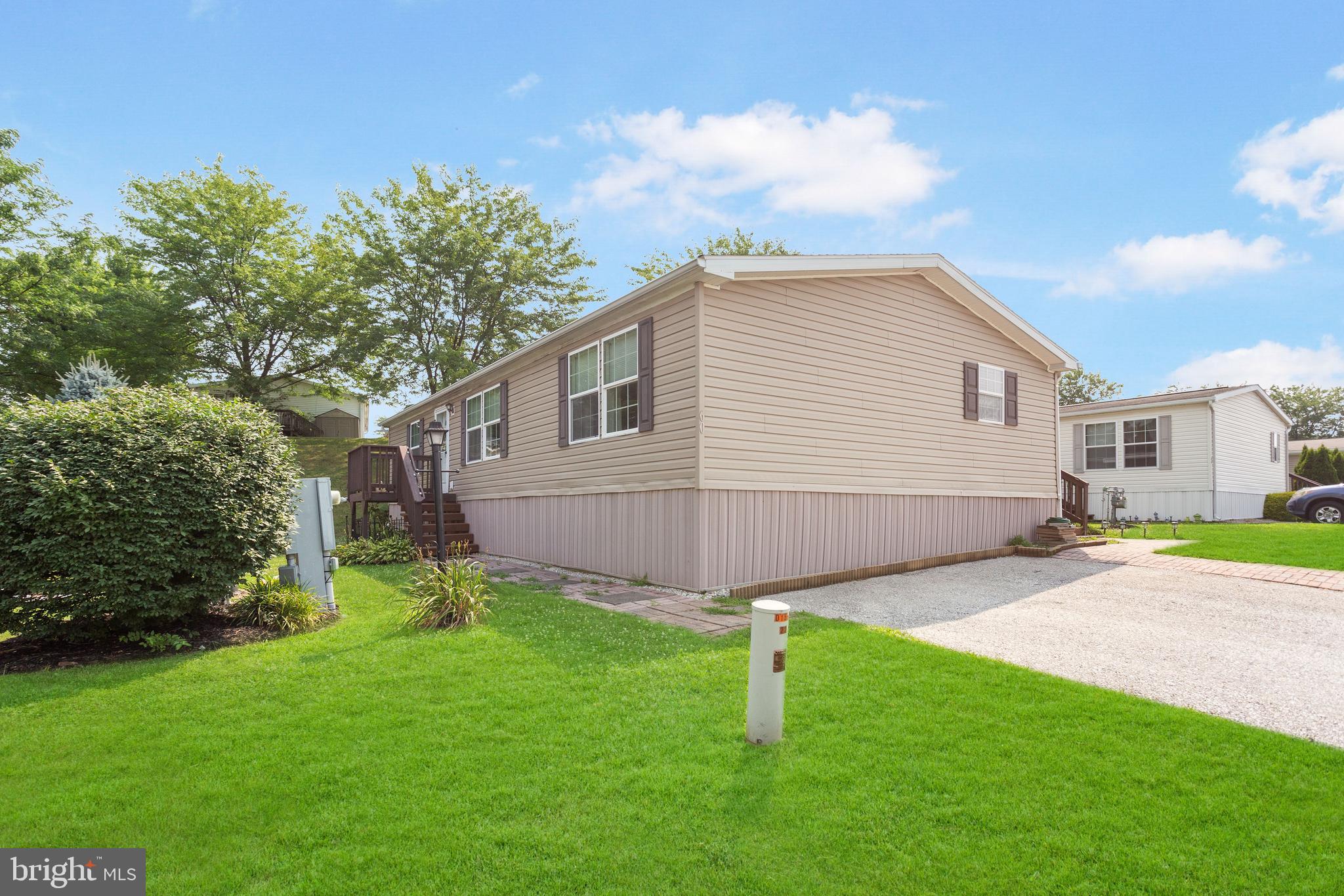 COMING SOON...showings expected to start Saturday July 18th!  FEELS LIKE HOME - From the moment you walk inside, the warm colors and natural light create a comforting feeling of being home. This 3BR/2BA manufactured home for sale in Eagle View MHC awaits you! Rural setting with close proximity to shopping, dining, medical facilities and more. Large living room with a propane fireplace.  All kitchen appliances stay.  Laundry room off the kitchen with the washer & dryer included in the sale. Primary bedroom has a walk-in closet and private bathroom with a shower and separate soaking tub. Additional full bathroom has a tub/shower combo. 13x8 screened deck is a great outdoor space. Shed included. Located close to the community mailboxes with extra parking for guests. In Eagle View MHC, the residents own their homes but lease the land from the community. Buyer(s) must be approved by Eagle View MHC before submitting an offer. Call for more details.