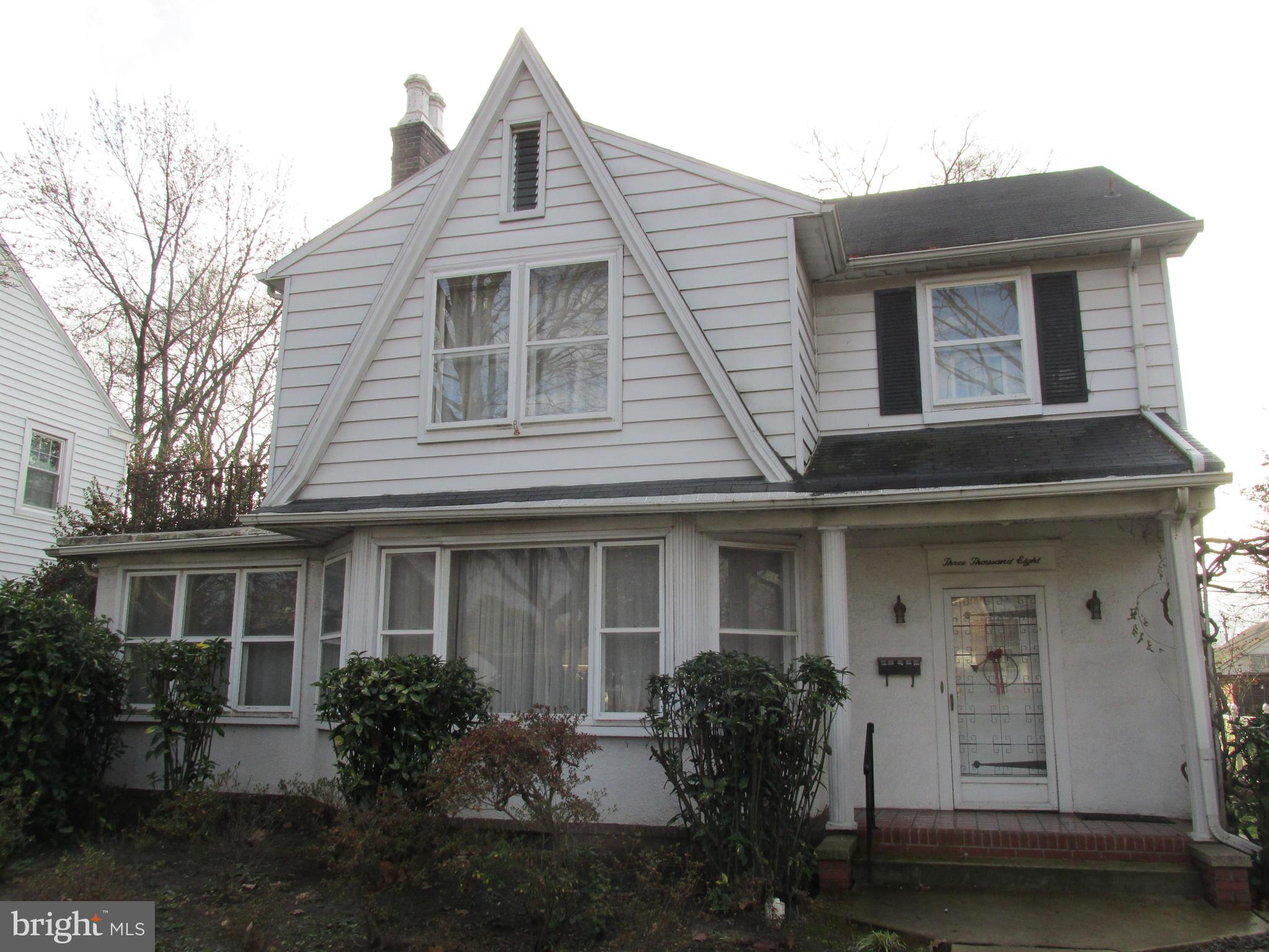 Lovely spacious home in Old Dundalk. Large rooms for entertaining. Living room has a wood burning fireplace.  Kitchen has a Breakfast room. A Powder room is on main level. Dining room has lots of built in shelves.  Three spacious bedrooms upstairs. Balcony off Master bedroom.  Lots of closets thru out. Attic has some flooring for extra storage. Some fresh paint thru out. Large unfinished Basement has room for your workshop, man cave or recreation room. Basement has just been waterproofed, warranty will convey to new owner. Garage in back yard has double door. Estate Sale, being sold AS IS, needs work, bring your new ideas, cash or Conventional financing. Seller will make no repairs. Inspections are for buyers info only. This home has lots of old charm. Call CSS for appointments