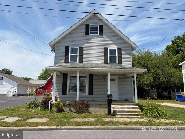 Investor Alert! Attractive 2 story home 2 blocks from downtown. There are 2 additional rooms on the second floor that have been used as bedrooms but do not have closets so the potential is for this home to be a 3 br/2 ba home. Nice sized family/game/dining room on the first floor. Full bathroom on each floor. Rear deck and an oversized detached garage. Property sold in as-is condition. Seller will make no repairs. This property MAY qualify for Seller Financing (Vendee). If the property was built prior to 1978 lead based paint potentially exists. HUGE SAVINGS: there are no transfer taxes on VA owned properties in the state of Delaware! Seller's Disclosures: plumbing did not hold pressure during winterization. Water will not be turned on for any reason. The toilet on the second floor is allegedly supplied by the hot water line.