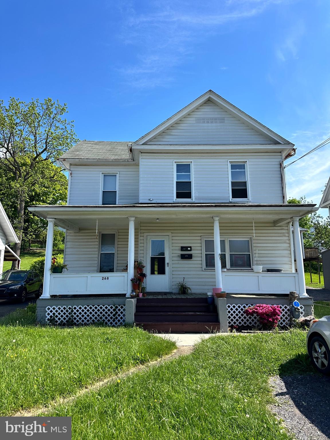 This main street duplex is conveniently located in the town of Frostburg, Maryland.  It features two units each unit having two bedrooms and one bathroom.  The units are on separate electric meters. The upstairs unit is vacant. The downstairs unit has a month to month tenant.  Tenant pays $750/month plus electric. 
Downstairs unit has an updated bathroom and new carpet.  There is washer/dryer hookup in the basement.  There is also a large backyard area that could be used for entertaining and off street parking. 

Perfect for investors or if you would want to live in one unit and rent the other!!