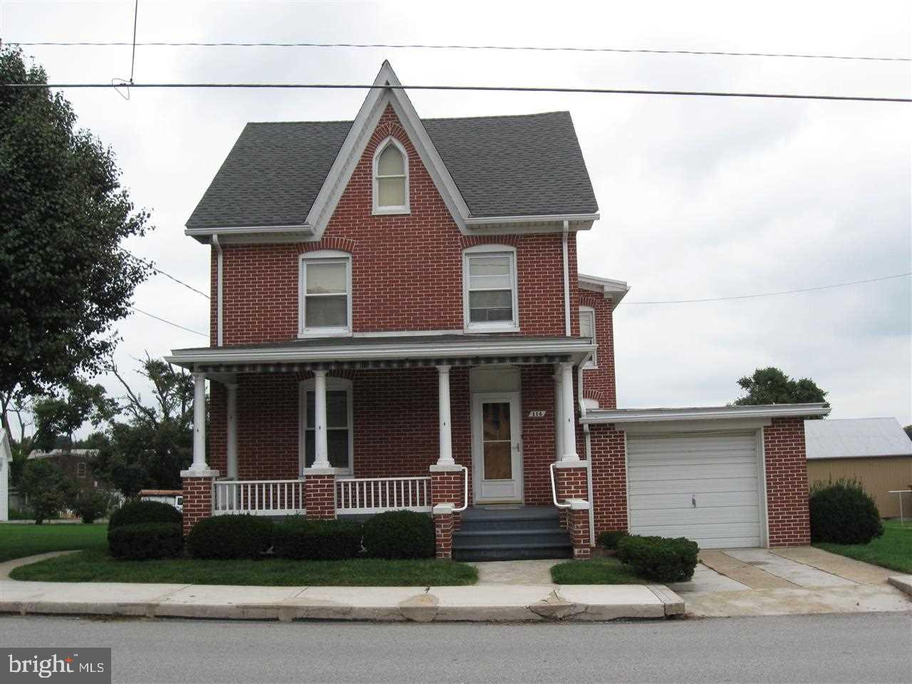 This grand old home has been in the same family since it was built! Gorgeous hdwd floors, exposed chestnut woodwork, built-in shelves & china cabinet, balcony off the Master BR & more. All glowing with pride of ownership. Workshop in bsmt. Nice walk-up attic. 1-car garage plus huge outbuilding w/2 more spaces & storage. Superb level lot. Will not disappoint!