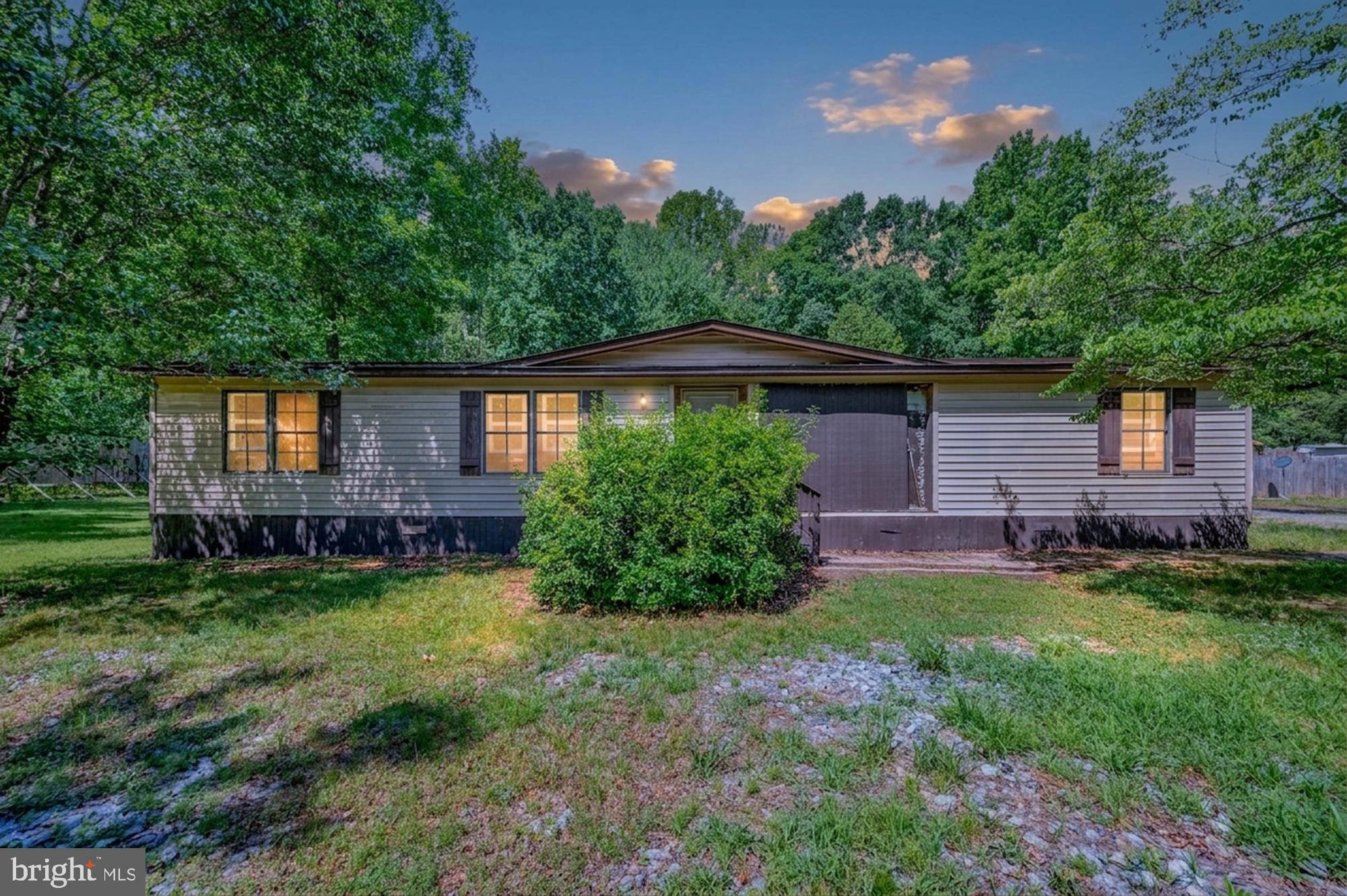 Opportunity awaits at 4628 Partlow Road in beautiful Partlow, Virginia. Situated on approximately 19+ acres of level, A-3 zoned land, this property offers endless potential for those seeking space, privacy, and a rural lifestyle. While the manufactured home provides immediate functionality, the true value lies in the land itself, making this an exceptional opportunity for investors, builders, homesteaders, or anyone dreaming of creating their own country retreat.

The home features a detached 2-car garage, large carport and storage shed. Behind the garage, a dedicated shop area offers even more versatility with attic storage.

Whether you're looking for acreage, future building potential, agricultural use, or simply room to spread out, this 19+ acre parcel delivers the space and flexibility that's becoming increasingly difficult to find.

Home and property are being sold AS-IS
