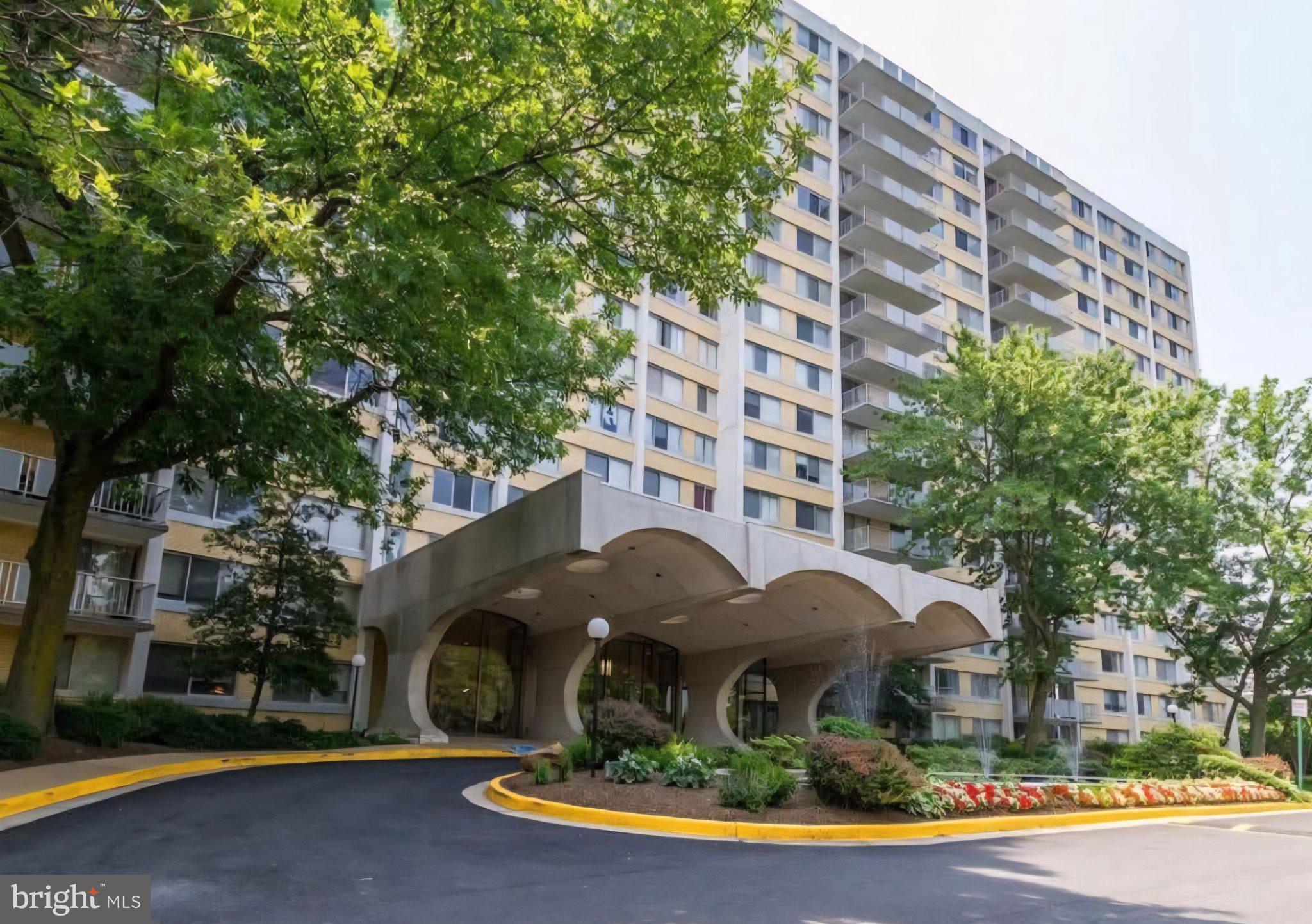 It's like living in a townhome with all of the amenities of high rise living! Discover an exquisite lifestyle in this stunning 2-level, 1-bedroom, 1.5-bathroom apartment in the prestigious Fountains community. This gem boasts an impressive 861 sq. ft. of luxurious living space, with wood flooring that flows seamlessly throughout. Step into a beautifully designed interior featuring upgraded countertops and a spacious dining area, perfect for entertaining.The kitchen is equipped with stainless steel appliances, including a self-cleaning gas oven, built-in microwave, and dishwasher.  Enjoy the serene garden, lawn and pool views from your private, expansive balcony, which gives you plenty of room for a couple of lounge chairs plus a dining area.The large living room and dining room areas are bathed with natural light.The half bath on the main floor gives easy access to guests when your're entertaining.  Up the wood stairs you will find the master bathroom, which was renovated in February, 2026. The walk-in closet in the bedroom offers ample storage. There is a laundry room on each floor just a few doors down that can be accessed by exiting either level of the unit.The Fountains community offers an array of exclusive amenities, including a refreshing outdoor pool, exercise room, and beautifully maintained common grounds. With 24-hour security and convenient transportation options nearby, your peace of mind is assured. Alexandria DASH bus service runs free from the front of the building to Van Dorn and Pentagon Metro stations. Embrace a lifestyle of luxury and convenience, including many dining and shopping options just across the street at Landmark Plaza.