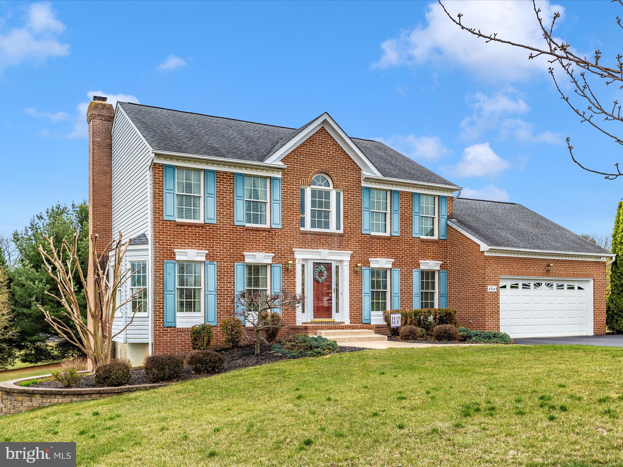 Beautifully Updated & Well-Maintained Home in Belmar Estates. Welcome to 4945 Jalmia Rd, a stunning 4-bedroom, 3.5-bathroom home that has been thoughtfully updated and meticulously maintained by its original owners. Upon entering into the foyer you will find the elegant formal living room w/ bay window and dining room, featuring warm maple hardwood floors. Toward the rear of the home, the open-concept family room, breakfast nook, and kitchen create the perfect space for gathering and entertaining. The family room showcases a fully bricked fireplace with a pellet stove insert. The breakfast area offers direct access to a cozy screened porch, perfect for enjoying the serene backyard. The kitchen is a chef’s dream, featuring granite countertops, cherry cabinetry, a peninsula, tile backsplash and stainless steel appliances. Durable 18"x18" ceramic tile flooring extends through the breakfast area, kitchen, powder room, and laundry room to round off the main level. Upstairs, the primary suite welcomes you with a double-door entry, a walk-in closet, and a luxurious renovated en-suite bathroom with an oversized walk-in shower and double sink vanity. Three additional bedrooms and a full ceramic hall bathroom complete this level. The finished lower level offers fantastic additional living space, including a rec room with walkout access to the hardscape patio, a den, a full bathroom, a storage room, and a utility room. Berber carpeting and recessed lighting enhance the comfort of this space. Outdoor living is a delight with a screened porch and open deck featuring IPE (Brazilian Hardwood) flooring, as well as a stamped concrete patio and walkways on the lower level. Highlights of Updates and Maintenance: Family Room has pre-wire for a ceiling fan; Pull-down stairs to the floored attic for extra storage above the two-car garage; Hot Water Heater replaced (2022); Roof replaced (2016) with GAF Timberline HD 30 Year Architectural Shingle; HVAC replaced (2010); Smoke/Carbon Monoxide Detectors replaced (2022); Septic System pumped 12/2022 & routinely pumped every 3 yrs since 1993 onward. Cinch 1 year home warranty is included for extra piece of mind. This exceptional home is move-in ready and must see in person to truly appreciate it!