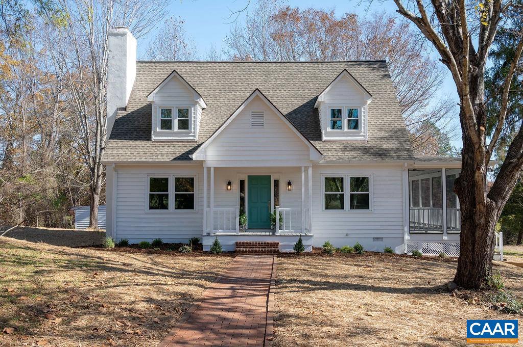 Come home to this exceptionally charming farmhouse on 7+ pastoral acres in Earlysville! Premium renovation combines inspiring design & quality materials to deliver a warm, inviting home w/ function, character & elegant details. Gorgeous new kitchen features white shaker cabinets w/ brass hardware, Quartz counters, 3x8 light wood-stained island w/ waterfall counters, custom range hood, Bosch & Samsung appliances & white subway tile. Main level primary suite includes an exquisite bath w/ glass shower & double sink vanity. Upstairs features 3 bedrooms & another beautifully renovated full bath. You'll live on the newly screened porch overlooking the peaceful setting. Refinished hardwood floors throughout, fresh interior & exterior paint, all new lighting & plumbing fixtures, 2-car detached garage & workshop plus FIBER internet! Roof, windows & water heater replaced in 2019. HVAC replaced in 2017. So much to love!,Painted Cabinets,Quartz Counter,White Cabinets,Wood Cabinets,Fireplace in Living Room