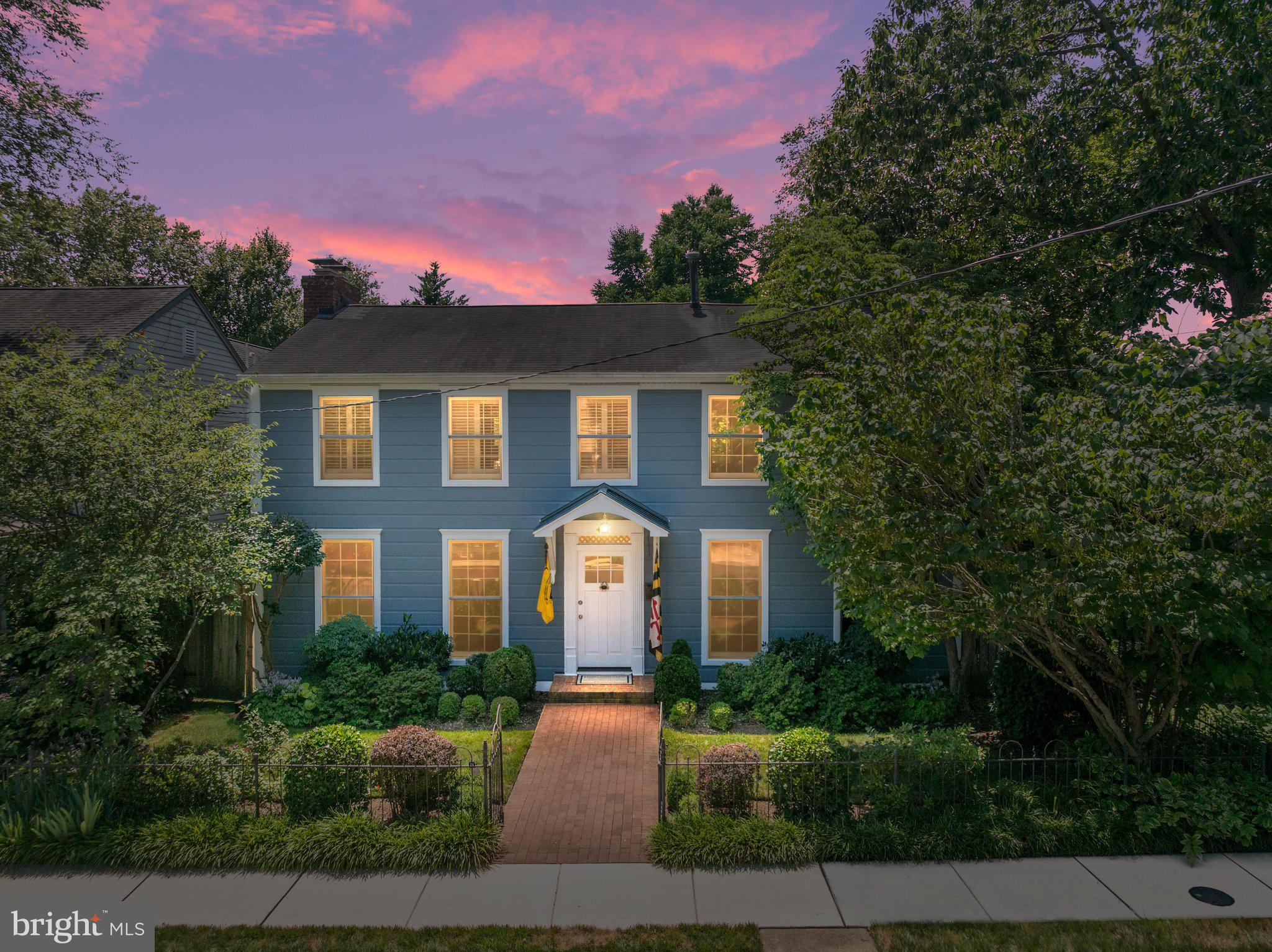 A rare opportunity to own a beautifully reimagined century-old residence in the heart of Eastport, where timeless architecture meets modern comfort and one of the neighborhood's most coveted amenities—abundant off-street parking.

Rich in history and craftsmanship, the home showcases an antique fireplace mantel with a hand-carved frieze, artisan wrought iron banister and fencing created by a metalsmith and co-founder of the renowned Niermann Weeks design atelier, elegant dentil molding, and wide lintels that reflect the character of a bygone era. A thoughtfully designed 1986 renovation introduced a two-story addition and reconfigured the home around a central hallway, creating the exceptional floor plan enjoyed today while preserving its historic charm.

The kitchen was beautifully renovated in 2022 by designer Nicole Rauzi of Chromas Kitchens with updated custom cabinetry, fixtures, and appliances, blending contemporary function with classic style. Plantation shutters throughout the home add timeless elegance and refined privacy. French doors open from the living room to a newly completed screened porch (2026), overlooking a private garden filled with mature perennials and seasonal blooms—an inviting extension of the home's living space. Offering three bedrooms and three-and-a-half baths, the home also features updated bathrooms, including a first-floor bath renovated in 2022 and a second-floor bath updated in 2017.

Equally impressive is the detached garage and guest retreat. Rarely found in Eastport, the property provides six off-street parking spaces, including a two-car garage and four additional dedicated spaces. Above the garage, a finished guest suite with a full bath and its own mini-split HVAC system (2022) offers exceptional flexibility as a private home office, guest quarters, studio, or potential income-producing space.

Additional improvements include Hardie Plank siding (2020), washer and dryer (2022), and irrigation system (2017).

Recognized on the prestigious Annapolis Home & Garden Tour, this exceptional residence places you just moments from Eastport's celebrated restaurants, marinas, boutiques, galleries, and waterfront parks, with easy access across the Spa Creek Bridge to Historic Downtown Annapolis. A home where historic character, thoughtful updates, and an unmatched Eastport lifestyle come together in one extraordinary offering.