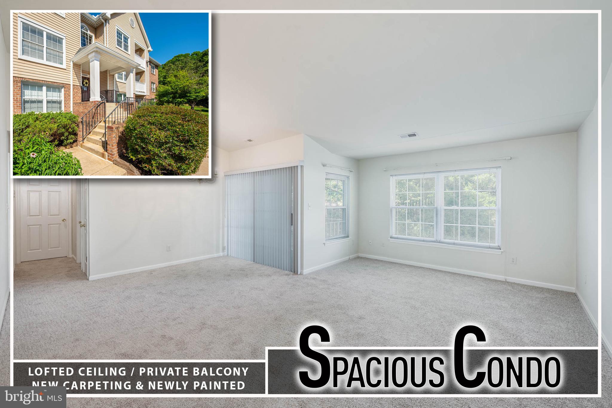 Welcome to this charming penthouse-level condo offering comfort, convenience, and a serene natural setting. Soaring vaulted ceilings enhance the spacious living and dining areas, creating an open and airy atmosphere filled with natural light. The well-appointed kitchen features stainless steel appliances, ample cabinetry, and plenty of workspace for everyday living and entertaining. Retreat to the generously sized primary suite, complete with a walk-in closet and private full bath, while a second bedroom and adjacent hall bath provide flexibility for guests, family, or a home office. Step outside to your private balcony, the perfect spot to enjoy your morning coffee or unwind at the end of the day, complete with a convenient storage closet. Westchester is renowned for its peaceful, park-like setting surrounded by mature trees and natural beauty, offering a true retreat from the hustle and bustle while remaining conveniently close to everyday amenities. New carpet and new paint throughout make this unit move in ready.  Residents enjoy direct proximity to the scenic Patapsco Valley State Park, where miles of hiking trails, picnic areas, and outdoor recreation await. The nearby Trolley Trail provides a picturesque route for walking, running, and biking, connecting the charming communities of Catonsville and historic Ellicott City. Combining low-maintenance living, exceptional community surroundings, and convenient access to shopping, dining, commuter routes, and outdoor recreation, this penthouse residence offers the perfect blend of comfort, convenience, and lifestyle.