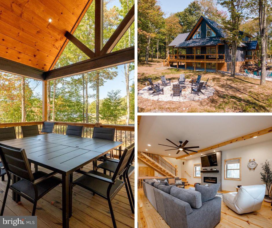 Welcome to All The Time, a beautifully crafted mountain retreat in the heart of Deep Creek Lake and right along Lodestone Golf Course. Blending modern comfort with rustic charm, this inviting getaway is designed for unforgettable moments with family and friends. Inside, the bright open-concept living area features a cozy fireplace and plenty of space to gather after a day of adventure. The fully equipped kitchen and spacious dining area make entertaining effortless, while the expansive deck invites you to dine outdoors, sip morning coffee, or unwind in the fresh mountain air. End your evenings around the fire pit or relax in the hot tub under the stars. Just minutes from the lake, golf courses, hiking trails, and local favorites, Fishing/swimming access off of Marsh Hill Rd on Deep Creek Lake! All The Time offers the perfect mix of comfort, location, and mountain-lake magic. With its strong appeal as both a personal retreat and income-producing vacation rental, this home is ready to be enjoyed from day one. Whether you're seeking adventure, relaxation, or both, this Deep Creek escape delivers it all.
