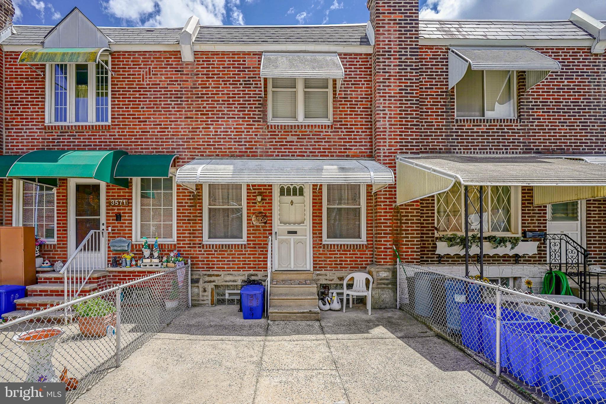 Welcome to 3569 Gaul Street, a beautifully maintained 2-bedroom, 1-bath rowhome situated on a quiet block in the heart of Port Richmond. This charming home offers a rare combination of comfort, updates, and outdoor living space, making it the perfect opportunity for first-time buyers or anyone looking to enjoy one of Philadelphia's most sought-after river ward neighborhoods.

Arrive to find a spacious, fully fenced front yard that provides excellent curb appeal and a private outdoor space to relax or entertain. Step inside to a bright and inviting living room that flows seamlessly into the updated eat-in kitchen. The kitchen features solid hardwood floors, a ceiling fan, newer cabinetry with ample counter space, ceramic tile backsplash, newer gas range, built-in microwave, and refrigerator that is included with the sale.

Just beyond the kitchen is a private, fully fenced rear yard featuring a covered patio area beneath an awning, creating the perfect setting for outdoor dining, entertaining guests, or simply unwinding after a long day.

The upper level hosts two generously sized bedrooms, both offering ceiling fans, abundant closet space, and plenty of natural light. Completing this level is a ceramic tile bathroom with a shower/tub combination.

The lower level offers a semi-finished basement that provides additional living space ideal for a family room, home office, gym, or playroom. There is also a separate storage and laundry area with washer and dryer included.

Additional highlights include replacement windows throughout, newer central air conditioning, and a recently installed roof, providing peace of mind for years to come.

Port Richmond continues to be one of Philadelphia's fastest-growing neighborhoods, known for its strong sense of community, local restaurants, coffee shops, parks, and vibrant commercial corridors. Enjoy close proximity to popular neighborhood destinations, shopping, and entertainment while benefiting from convenient access to I-95, Route 1, and the Betsy Ross Bridge. Multiple SEPTA bus routes and nearby transit options make commuting to Center City Philadelphia quick and convenient, while easy access to New Jersey bridges allows for seamless travel throughout the region.

Don't miss this opportunity to own a move-in ready home in one of Philadelphia's most desirable and accessible neighborhoods.