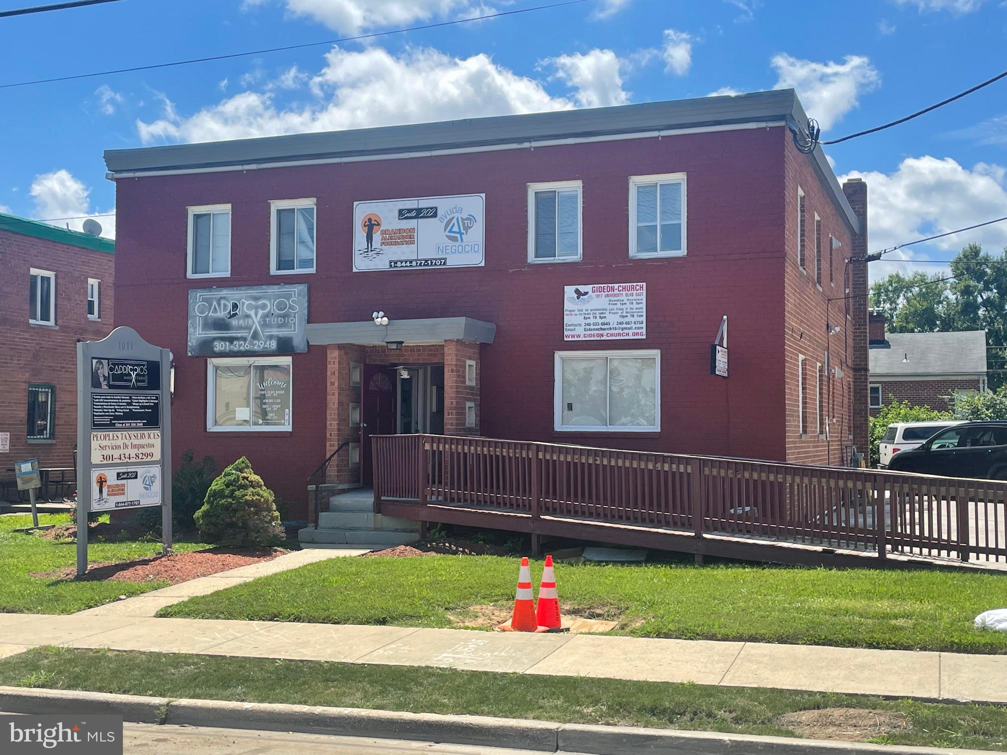 FOR SALE – Ideal for Owner/User  
3,360 S.F. - Office / Retail
1017 E. University Blvd. Takoma Park, Md. 20912

SALE PRICE:  $1,995,000

IDEAL FOR OWNER OCCUPANT BUYER OR REDEVELOPEMENT: There are short term rental obligations currently, making this an ideal owner occupant building or one can extend the current leases. With the Purple Line station soon to be located across the street there will likely be considerable redevelopment in this market.

IMPROVEMENTS:           This freestanding office/retail building is divided into 4 equally sized (840 s.f.) units under short term or month to month leases.  This building is ideal for an owner occupant or redevelopment use.   Each space is fully self-contained with its own HVAC unit, bathroom and front and rear entrances.  Each unit is built out slightly differently.  Each floor can easily be combined to create 1,680 s.f. spaces on each level. Sewer, water, gas and electric serve the property. The on-site parking and driving areas are paved with concrete.  Tenant are responsible for all there own maintenance. 

PURPLE LINE METRO STATION: See the diagram attached showing the Takoma-Langley Crossroads Transit Center which will house the new Purple Line Metro Station and bus terminal.  This is located almost directly across the street and will connect this market with the entire Metro system.

OPPORTUNITY ZONE:     The property is located in an opportunity zone which can offer significant capital gains and other tax savings.  

ZONING:            CRT-2 (Commercial Residential Town) has a 2 FAR and a 50’ height limit for redevelopment.  It may be possible to construct a significantly larger building on this property.  This zoning permits medical/office/retail/service uses and others and targets opportunities for redevelopment of single use commercial areas and surface parking lots. 

LAND:                 7,200 s.f. of land

SIGNAGE:           There is a County permitted exterior sign that each tenant can use to advertise their business.

R.E. TAX:        2025 real estate tax is $11,747.

LOCATION:         The building is located near the corner of E. University Blvd. & Anne Street next to the Hampshire Langley Shopping Center in Takoma Park. The Purple Line Metro Station will be across the street and is expected to open towards the end of 2027.