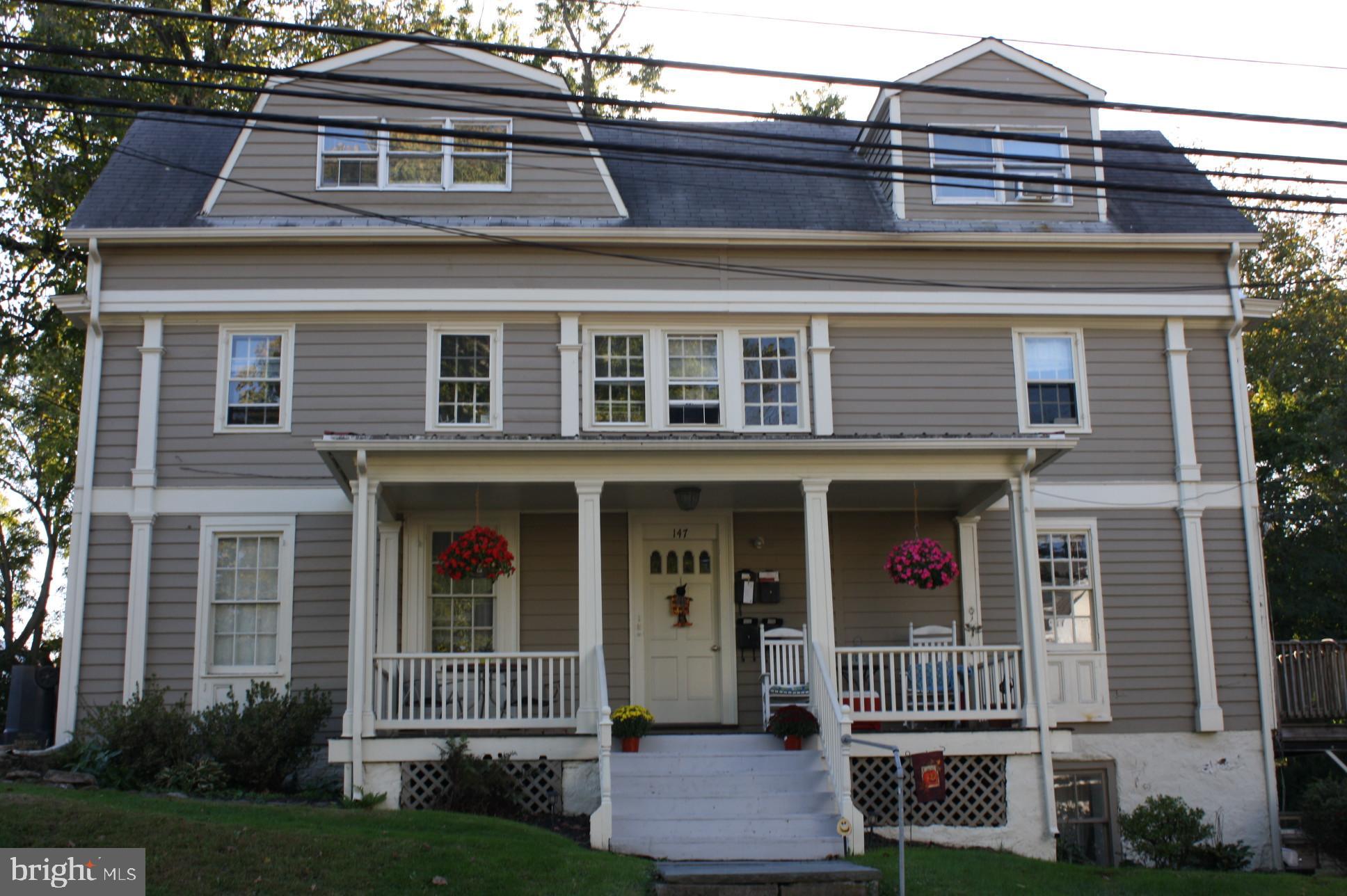 Great Location in Yardley Boro!!  Large (1100 square feet)Two Bedroom, One Bath two floor walk-up apartment is now available.  Lots of sunlight.  New carpet and freshly painted throughout.  Vinyl plank flooring in kitchen. Plenty of Storage. Shared Laundry included.  Plenty of off-street parking.  Walking distance to train station to New Jersey and Philadelphia, shopping, restaurants and canal.