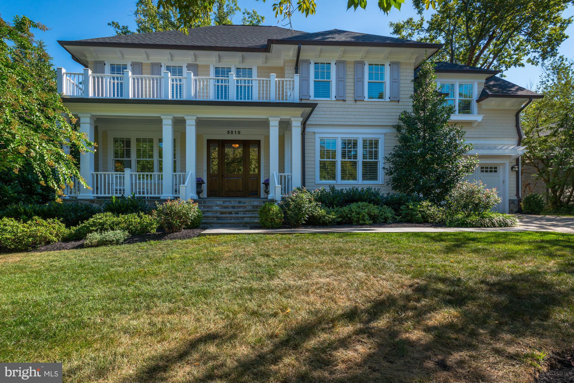 This is the beautiful home you've been waiting for!  Gorgeous architecture, exceptional quality & tons of space located a short jaunt to downtown Bethesda!  Sited on a large flat private lot w/ stunning kitchen, huge bedrooms w/ ensuite bathrooms, 3rd floor w/ fam room, BR & full BA, gym, elevator shaft, generator, front porch, on & on. Steps to paved path at Glenbrook Rd.  Hurry! Won't last.
