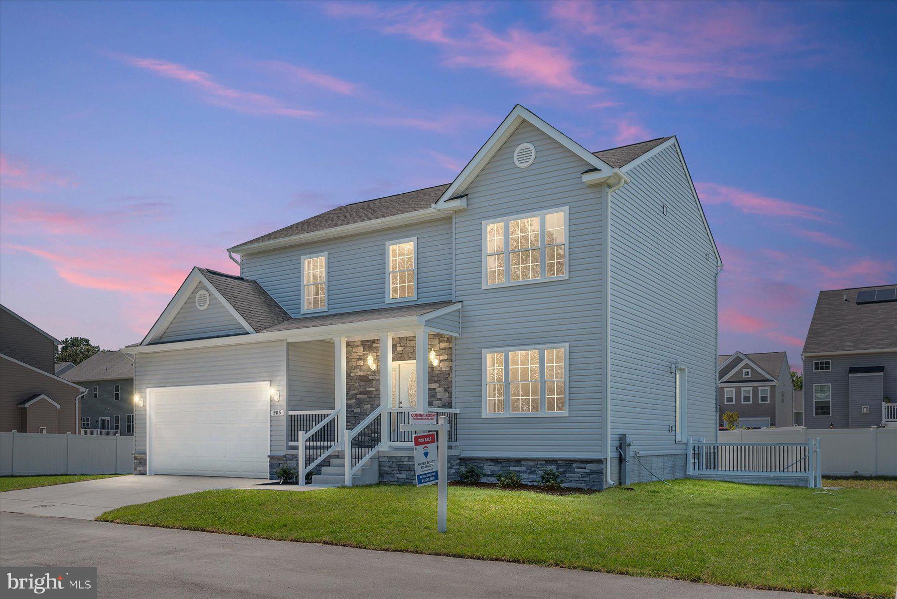 IMMEDIATE DELIVERY! Be Home for the Holidays in the LAST HOME IN PERRY'S LANDING! This BRAND NEW BEAUTY with great Curb Appeal, offers an Open Concept Floor Plan and 9' Soaring Ceilings!!  It's all in the details with this Builder, featuring Four Generous-sized Bedrooms on Upper level including  a Spacious Primary Bedroom with Tray Ceiling and an inviting Soaking Tub/Separate shower, created with Custom Tile finish.  Three additional Bedrooms, all include Ceiling Fans, share another Full Bath. The Main level, with Natural light filtering throughout, will meet ALL your entertaining needs with The HUGE Family Room with Gas (propane) Fireplace, and adjoining the Gourmet Kitchen, that even the Best Chef would be jealous of!  Some of the highlights include Deluxe 42' White Cabinetry, w/ upgraded Granite Countertops, Gas (propane) Cooktop,  Stainless Steel Deluxe Appliances and a Double Wall Oven and Large Pantry! And not to be forgotten is the 6 foot Kitchen Island, with Granite Top Overhang for seating---  "THE" Place" that everyone is sure to gather! A Large Separate Formal Dining is conveniently located off the kitchen, awaits for your next family gathering. The handsome premium flooring and upstairs bedroom carpeting selection compliment the Custom Neutral Paint throughout.  In the lower level, a  full unfinished basement awaits your vision for expansion and the 2 car garage  complete the home. Situated on a private non-thru road of 4 Brand New homes, Perry's Landing is centrally located to all major thoroughfares, shopping and restaurants. NO HOA FEES!  *Builder's Lender offering the 2/1 Buydown Program, Discounting Interest Rate by 2 Whole Percentage Points! Inquire within!