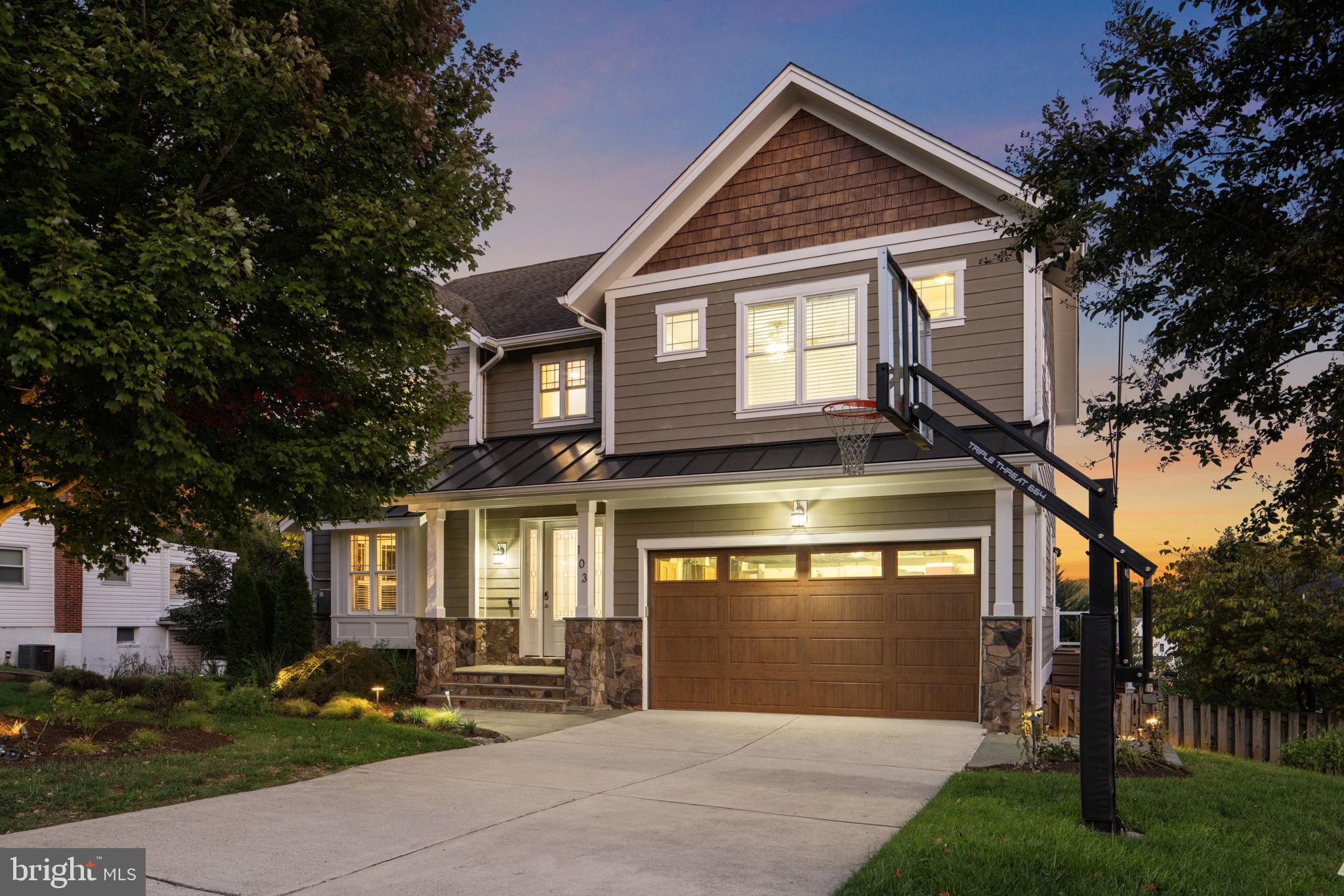 Get ready to fall in love with this custom craftsman home — where perfection meets location — built by respected local builder Stahl Homes. With 5 bedrooms, 4.5 bathrooms, and over 4,000 finished square feet across three thoughtfully designed levels, this home offers the ideal blend of comfort, craftsmanship, and sustainability in the heart of the Town of Vienna.

From the moment you step onto the inviting front porch, you’ll feel the warmth and quality that define a Stahl-built home. Inside, newly sanded and stained-in-place hardwood floors lead through an open main level filled with natural light. The family room, centered around a cozy fireplace flows seamlessly and is overlooked by the renovated gourmet kitchen — a chef’s delight featuring updated custom cabinetry, quartz countertops, and stainless steel appliances. Whether hosting lively gatherings or enjoying quiet evenings in, every space feels intentional, inviting, and effortlessly livable.

Upstairs, the spacious primary suite offers a true retreat with a huge walk-in closet and a newly remodeled spa-inspired bath showcasing dual vanities, a soaking tub, huge open shower, and all adorned with designer tile. Three additional bedrooms complete the upper level — two connected by a newly renovated Jack-and-Jill bath and one with its own renovated private en suite — all with generous closets and elegant updates. A conveniently located laundry room adds everyday ease.

The finished lower level expands your living options with a large recreation room, full bedroom, and full bath — perfect for guests, a fitness studio, or movie nights. Thoughtfully designed with soaring ceiling hight and full size windows for both relaxation and function, this basement layout adapts easily to your lifestyle.

Step outside to enjoy the professionally landscaped backyard — a private outdoor retreat with a built-in firepit and relaxing hot tub, all overlooked by a spacious rear deck ideal for entertaining. The charming front porch adds another welcoming touch, inviting you to slow down and savor the small-town pace that the Town of Vienna is known for.

Beyond its beauty, this home stands out for its eco-friendly performance, boasting solar panels that keep the electric bill near zero, upgraded insulation, a tankless hot water heater, and Energy Star certification — combining modern comfort with lasting savings.

All of this within a 8 minute walking to Vienna’s vibrant downtown — restaurants, cafés, boutiques, the W&OD Trail, and beloved community events like Viva Vienna and Oktoberfest. Located in the highly sought-after Madison High School pyramid, this home embodies the best of Vienna living.
Opportunities like this are rare — where quality, efficiency, and location come together so perfectly.