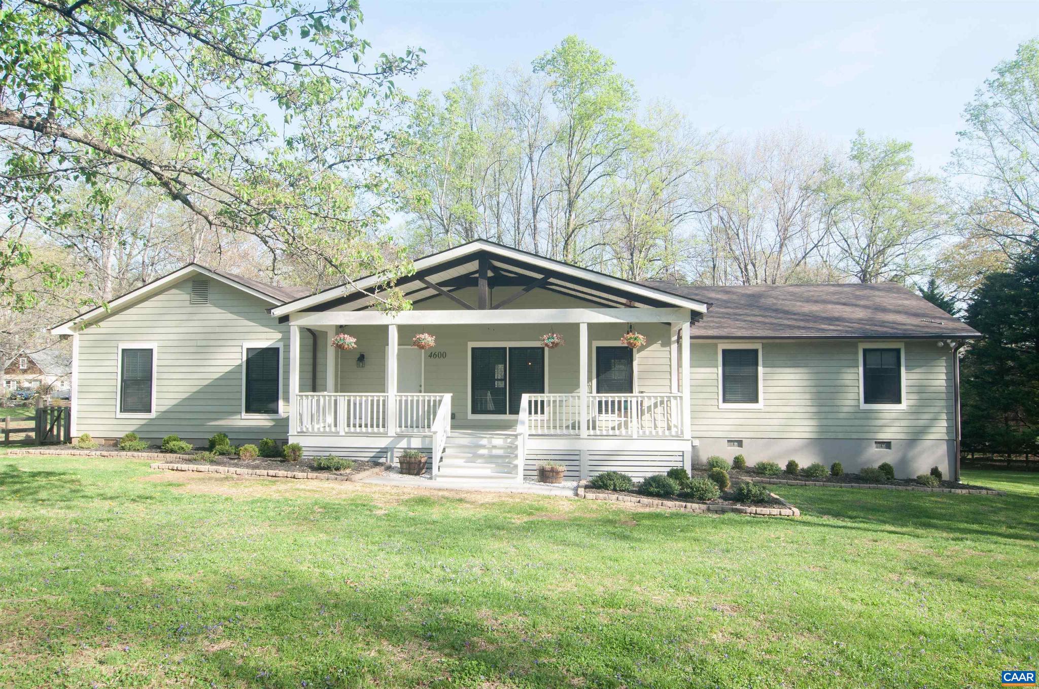 OPEN HOUSE, June 7, 1-3. Open and bright one level living located on 2 acres in the appealing Earlysville area, just minutes to Hollymead Town Center, restaurants, shopping and grocery stores. This lovely home has been expanded and updated/ with a large 4th  bedroom or bonus room, half bath & attached 2 car garage with workshop area.. Kitchen improvements include the addition of custom concrete countertops with butcher block inserts, ceramic tile backsplash, ceiling to floor cabinets, walnut bar, and built-in pantry. Solid poplar trim throughout most of the home as well as lovely hardwood floors enhance its beauty. The primary bedroom features "his and her" closets with custom built-ins. A mudroom "locker" is a real plus. The inviting front porch overlooks the large front yard with split rail fencing. The rear deck is great for entertaining. A large shed with electricity offers additional storage, work shop or hobby area.                    nah,Solid Surface Counter
