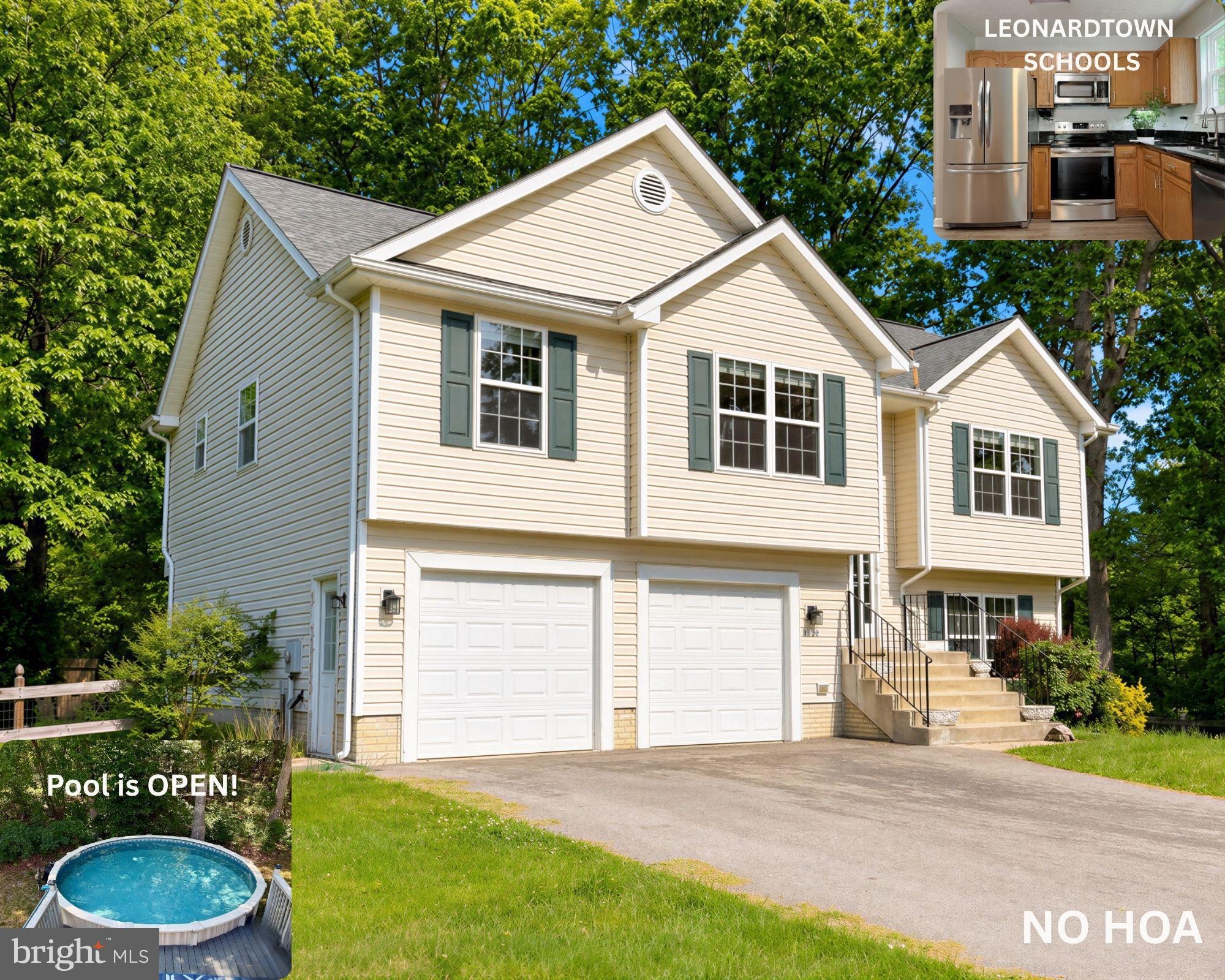 PRICE IMPROVEMENT & FRESH UPDATES – Now Offered at $454,900.  Pool is open and ready for summer. Welcome to this well-maintained split foyer home situated on a 1.25-acre lot in Hollywood, MD, offering the perfect blend of space, comfort, and convenience.

Located in the sought-after Leonardtown school district—Duke Elementary, Leonardtown Middle, and Leonardtown High School—this home offers NO HOA and no Leonardtown town taxes while still providing easy access to Leonardtown's restaurants, shopping, and amenities.

Step outside to enjoy your own private outdoor retreat, complete with a recently updated deck and patio, perfect for relaxing, hosting summer cookouts, or entertaining family and friends. The above-ground pool, including pump and chemicals, enhances the outdoor lifestyle and makes this home ideal for enjoying everything summer in Southern Maryland has to offer.

This home features 3 bedrooms and 3 full bathrooms with approximately 1,640 total square feet, offering a functional and flexible layout for everyday living. The upper level provides a bright and inviting living space, while the lower level offers additional room for entertaining, guests, a home office, or recreation.

Additional highlights include a spacious 2-car garage with extra depth and ample driveway parking, providing convenience and additional storage space.

If you’ve been looking for space, privacy, outdoor living, and value in the Leonardtown school district, this property deserves a look. Now offered at $454,900.