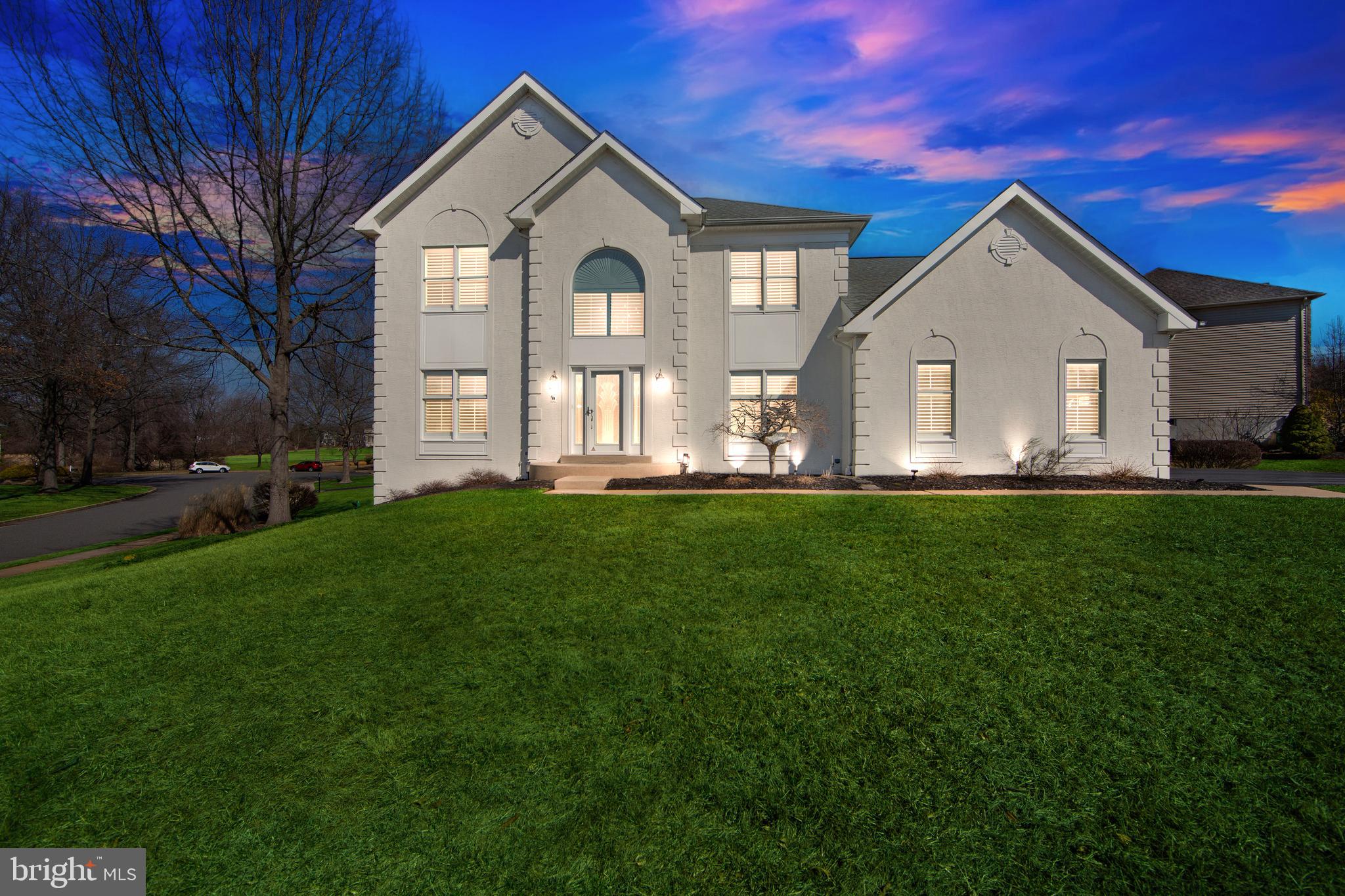 COBBLESTONES AT THORNBURY! Introducing the first single family home to hit the market in 2 years in this ever popular neighborhood! This 4 bedroom, 3.5 bath home is absolutely pristine with all of the upgrades and the floor plan you are looking for. As you pull up to the home, the curb appeal is outstanding! Beautiful views and a clean, white facade welcome you into the gracious 2 story foyer with extensive trim work, crown moldings and a motorized system to lower the chandelier for cleaning. To the left sits the beautiful Living Room, which opens to the elegant Dining Room with upgraded, gorgeous hardwood floors, wainscoting, custom trim and recessed lighting. To the right of the Foyer sits a nice sized Home Office, also with hardwood floors, recessed lighting, crown moldings and french doors. Beyond the Home Office is a Hall Closet and a Half Bath. The heart of the home boasts a spectacular Kitchen with tons of 42 inch white cabinets, granite counters, island, stainless steel appliances including a double oven and a gas cooktop, and upgraded lighting! The current owners opened up the wall between the Kitchen and the Dining Room and added additional counter seating, for a complete open concept feel. The Kitchen has a nice Breakfast area which connects to the outstanding fireside Family Room with hardwoods, along with a vaulted ceiling, skylights, wet bar and impressive upgraded lighting and trim work! A main floor Laundry Room with built in cabinetry leads to the two car attached Garage with custom installed outlet and holder for a car charger. Off of the Kitchen is an expansive, low maintenance deck with built in gas for the grill, steps to the backyard, and a gate to the driveway, with perfect views of the swingset and cul de sac to keep an eye on the little ones playing! Under the deck, the current owners added built in exterior storage so you don't have to keep everything in the Garage and near the driveway is a neat storage area for your trash cans. The handsome hardwood turned staircase guides you upstairs to the Primary Suite with spectacular custom inlay hardwood floors, a tray ceiling, recessed lighting and a huge custom shelved walk in closet. The Primary Bath offers an extra large shower with seamless glass doors, tile flooring, a huge soaking tub, dual sinks in an upgraded granite vanity, crown moldings and recessed lighting. Three more good sized bedrooms share a Full Hall Bath with dual sinks and a tub/shower. The walk out Basement is finished and has a large built in granite bar with sink, mini fridge space and a huge open area for entertaining, recreation, movie watching and play. There is a third Full Bathroom on this level and a spacious Storage Room.  Sliders take you outside to the back patio and a great back yard! There is a whole house generator, humidifier and water filtration system with RO drinking water, a swingset and an upgraded security system. The driveway was extended and repaved in 2023 complete with a built in basketball hoop. Custom shutters were installed throughout the home in 2020. The stucco was inspected, repaired and painted when they purchased the home. All of this in one of the most coveted neighborhoods around, with it's heated/lifeguarded community pool with showers, tennis and pickleball courts. There is a walking path, a pond for skating and fishing, sidewalks, streetlights, lots of open space, cul de sacs, a strong HOA, and many annual neighborhood events to participate in.  This home resides in historic Thornbury Township with multiple local parks, trails, Farmers Market and many community based events, while being so close to restaurants and shopping. Watch the township fireworks from your home and join in the annual Fourth of July Parade! Cobblestones At Thornbury is part of the award winning West Chester School District. Don't miss this rare opportunity to own a home in this fantastic community! Schedule your private showing today!