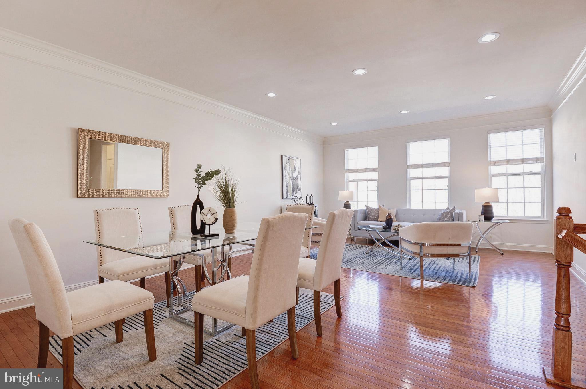 OFFER DEADLINE: Sunday, MAR 30th ‘25, 6PM <br><br> Immaculate, well maintained, NORTH EAST facing, 24 feet wide, brick front, possessing premium elevation/front facade (double windows at both secondary bed rms), backing to common area, ORIGINAL OWNER; this precious home cannot be missed!! <br><br> This Town Home built by Beazer Homes is located in the heart of coveted, much desired BRAMBLETON Subdivision!! <br><br> CAPITAL IMPROVEMENTS: 2025 - Freshly installed carpets & entire home painted. 2024 - Water Heater 2016 - Deck & Patio <br><br>  AT A GLANCE: Covered front door entry, attached front load 2 car garage, a driveway that comfortably fits 2 cars, & ample guest parking spaces available at Castle Ridge street | CHATHAM floor plan, 3 lvl rear extentions, 2,836 interior finished sq ft equipped w/spacious 4 bed rms, 3 full bath rms, & a powder rm | Wide staircases w/landing areas | Numerous windows bringing in abundunt sunlight | Custom blinds; Up_Down_Bottom_Up blinds at bed rm lvl | Plenty of recessed lights | Ceiling fans & media points at apt locations | 352 sq ft deck | 24 sq ft patio <br><br> MAIN LVL: Flowing living & dining areas | Tucked in coat closet & powder room w/window | Efficient kitchen, a window above the sink overlooking the common area, center island, SS appliances, granite counters, & a good size pantry at corner | Huge breakfast area, good space available to have leaning desks to either sides of breakfast table for kids to finish school work; build up this space to your creativity | Cozy family rm w/sliding patio door to 'L' shape trex deck <br><br> UPPER LVL: Warm owner's suite, sitting area w/windows at two sides of the wall showering light all thru the day, & a walk-in closet. Primary bath w/dual vanities, corner tub, separate standing shower, & a water closet | 2 spacious secondary bed rms w/vinyl shelving at their closets | Hall bath | Linen closet | Washer & Dryer closet <br><br> LOWER LVL: Walk-out homesite | Patio door leads to small patio & to the backyard | Large recreational area for entertainment | A bed rm that can be used as an office/gym/yoga; set it up to your needs | A full bath | Access to garage that homes the utility closet <br><br> HOA FEE INCLUDES: Community Verizon FIOS package for cable & internet, lawn mowing, trash, & snow removal  <br><br> HOA AMENITIES: Access to 5 community pools, 18+ miles of trails across the neighborhood, 3 club houses available to rent, a wide array of parks, beautiful laid ponds w/fish, lighted tennis, sand volleyball, & basketball courts, dog park, little library, tot lots, & much more. Association offers programs like art, dance, drama, summer camps for all ages, & exciting community events organized throughout the year <br><br> BRAMBLETON TOWN CENTER: State of the art library, farmers market, grocery, movie theatre, fitness, gas station, restaurants, pharmacy, boutiques, meeting places, & much more <br><br> UNBEATABLE HEART THROB LOCATION: Minutes to HAL & BERNI HANDON REGIONAL PARK (a 257 acre park) right behind; check the site map at pictures | Access to major commuter routes like NorthStar Blvd, Belmont Ridge Rd, Loudoun County Pkwy, 267 Greenway/Toll, Rte 50 | Close to recreational areas, intricate trail network, public transportation, Ashburn Metro (Silver Line), NOVA, Dulles International Airport, Loudoun Station, Broadlands Village, One Loudoun, Dulles Landing, & much more <br><br> GREAT SCHOOL PYRAMID: Madison's Elementary | Watson Mountain & Brambleton Middle | Independence High