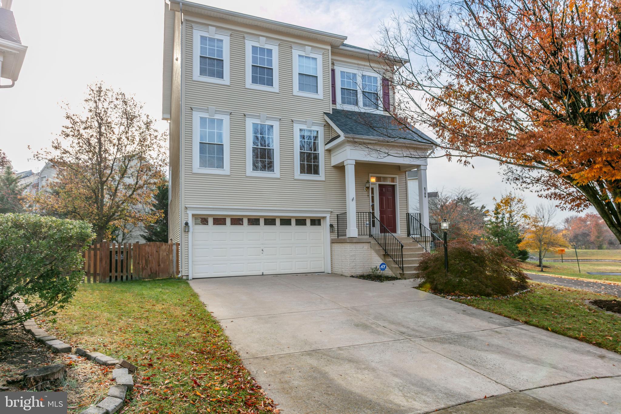 Welcome Home. This is one of the Best location in the neighborhood. In a cul de sac and only one neighbor next to you plus overlooking open area with pond. This home is well taken care of and has an abundance of light on all three levels. The primary bedroom has two walk in closets, on-suite with separate tub and shower, and even the additional bedrooms are generous sizes with walk in closets. The laundry room is on the upper level as well. Main level has an open concept with natural light throughout. The kitchen has been updated in 2022 with quartz counters, resurface white cabinets and newly installed luxury flooring in kitchen and hardwood flooring in the eat-in kitchen area to match the rest of the beautiful wood flooring, including a new roof in 2021, and new furnace in 2023. Custom lights have been installed in the dining and breakfast area. The ground level "basement" has a powder room, some full windows, storage room, walkout to the outside patio and yard. The entire backyard is fenced in plus there are stairs to walk up on the deck and look at the side view over the pond. Welcome Home!