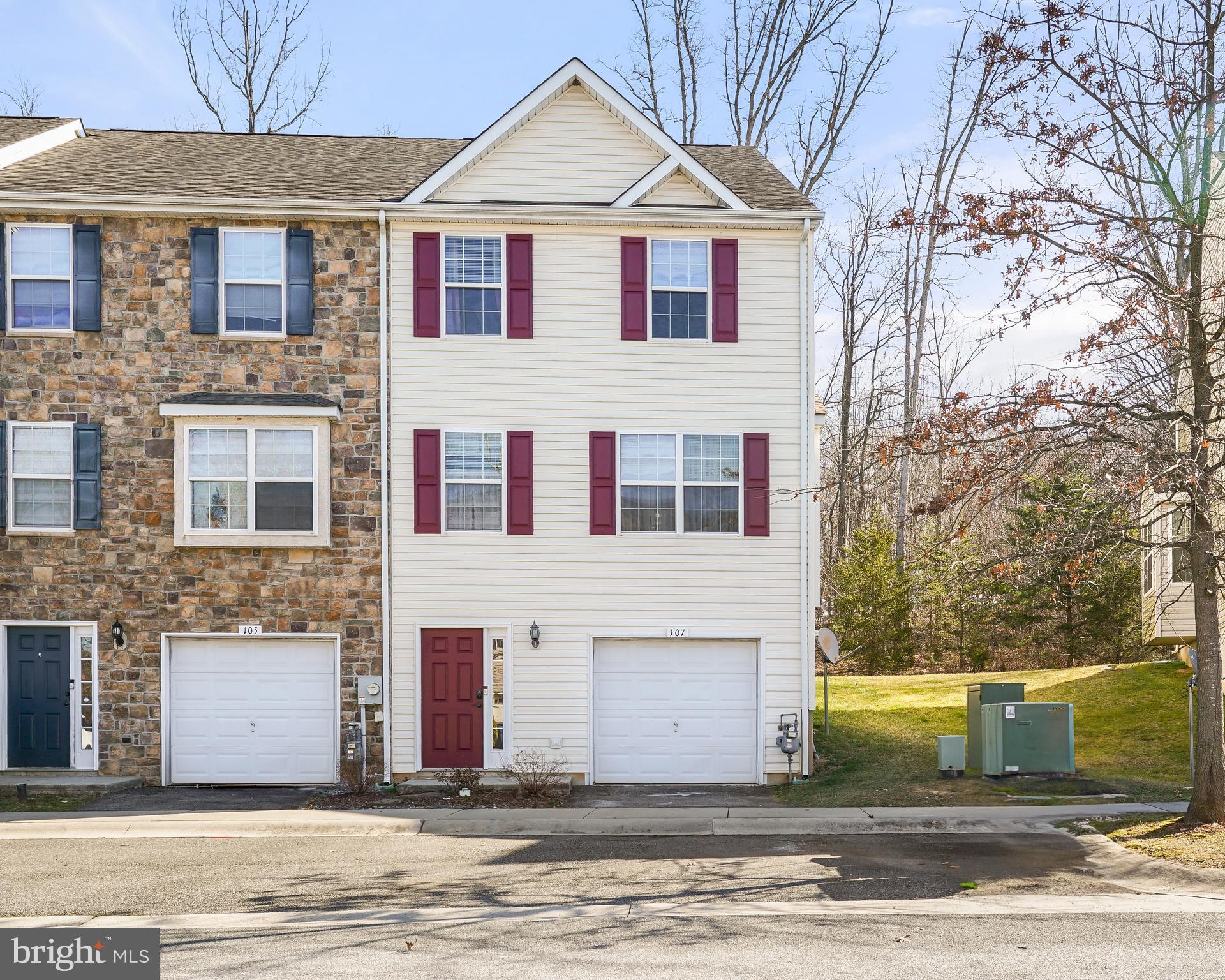 Move in ready 3 bedroom, 2.5 bath end-unit townhome located minutes from Rt-40, I-95, Patriots Glen Golf Course/Tavern, and local eateries downtown. The entry level offers a rec room (already equipped with a rough-in for a bathroom), laundry closet, and 1 car garage. On the main level you will find a large eat-in kitchen with ample cabinet space, stainless steel appliances, pantry, and access to the rear deck. Off the kitchen is a very spacious living room and half bath. The master suite upstairs offers a private bath and two large closets. Upstairs there are also two additional bedrooms and a second full bath. New carpet and vinyl plank flooring February 2023. New HVAC January 2024. HOA covers grass cutting! Schedule your private tour today!
