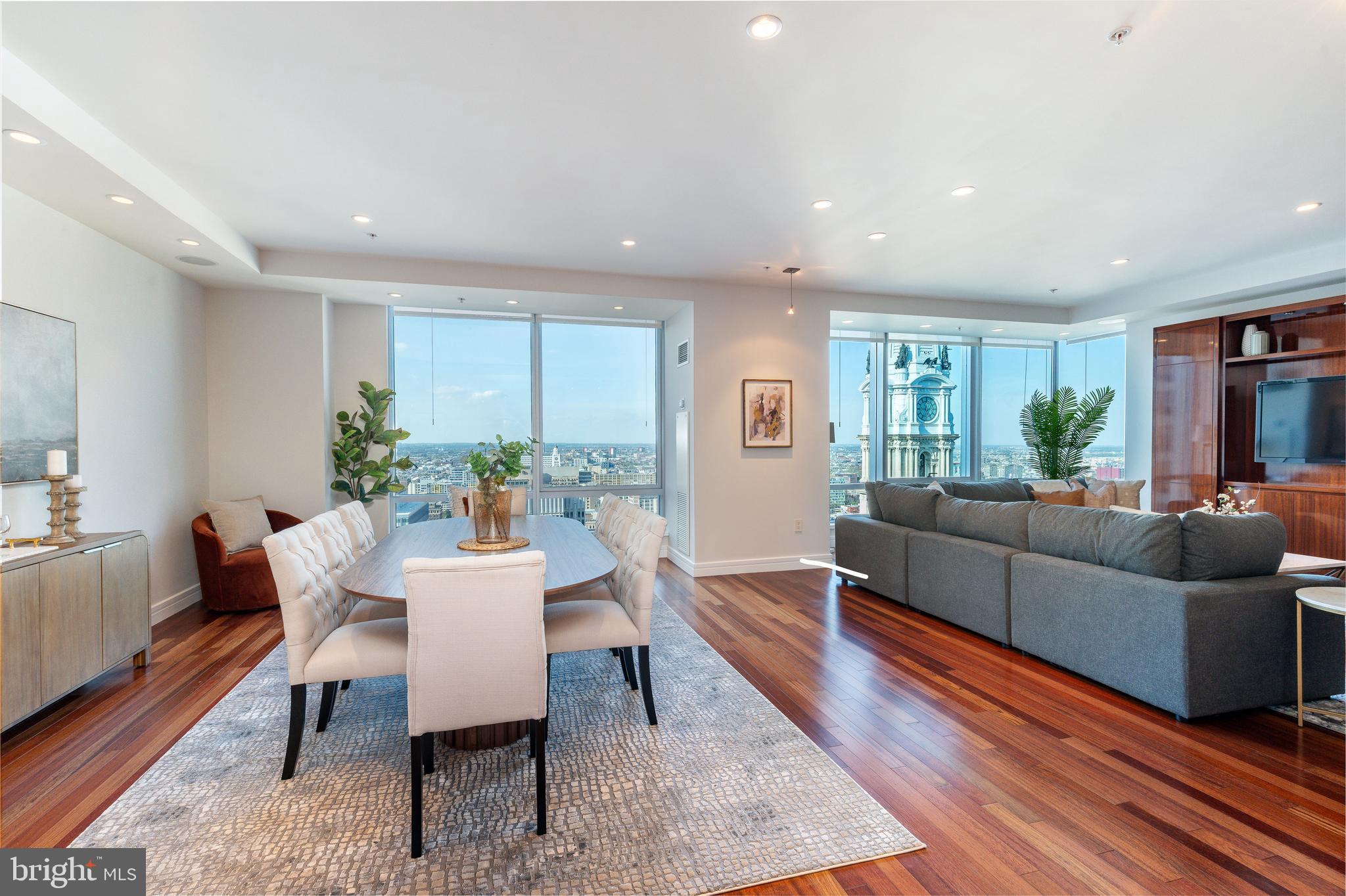 Rare opportunity to own one of the largest floor plans at the Ritz-Carlton Residences. 

Over 3,000 sq ft, 3 bed / 4.5 bath, on one of the highest floors in the building. North-facing with iconic, unobstructed views of City Hall and Dilworth Park. Freshly painted and move-in ready. Gourmet kitchen features Sub-Zero refrigerator, Viking wall oven and gas cooktop, Miele dishwasher, U-Line wine cooler, tile backsplash, and sleek countertops. Primary suite features walk-in closets and two full full baths equipped with Calacatta Gold marble. All additional bedrooms are en-suite. Deeded parking included, a rare find in Center City.

Among large three-bedroom residences currently available in the building, this home offers the lowest price per square foot, delivering more space, on a higher floor, for less than comparable units. For the astute buyer, the numbers speak for themselves.

Full-service white-glove building with 24-hour concierge, porter, valet, and chauffeur service. Amenities include state-of-the-art fitness center, indoor lap pool, hot tub, private yoga room, theater room, resident lounge with no additional event fee, newly renovated outdoor terrace with grills, fire pits, and dining areas, on-site dog park, and gated garden. Residents enjoy exclusive access to the Ritz-Carlton Hotel with preferred rates. Pet-friendly building. Opportunities like this do not last.