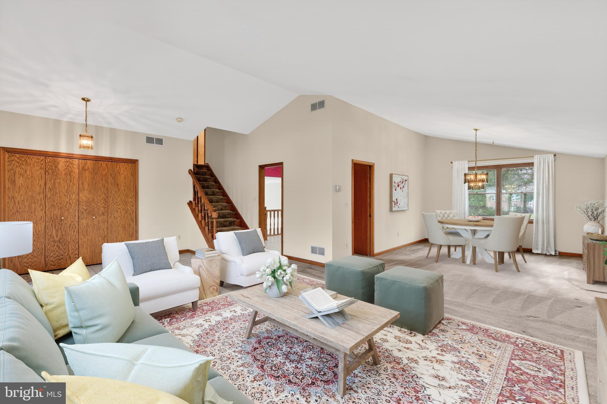Custom built split-level home in a highly sought after Fallston neighborhood, proudly maintained by its original owners. This spacious home features a bright, open main level with a living and dining room highlighted by soaring cathedral ceilings. The kitchen, also with a cathedral ceiling and two skylights, overlooks a spacious family room complete with a fireplace and walk-out access to the patio and backyard—perfect for everyday living and entertaining. This lower level also includes a 4th bedroom, half bath, and laundry room, offering flexible living options. Upstairs, you’ll find 3 generously sized bedrooms and 2 full bathrooms. A second lower level provides additional space,  utility room, and access to the oversized 2+ car garage with electric and ample storage. Situated on a .58-acre lot, this home offers approximately 3,960 total square feet, with 2,380 finished square feet. NO HOA! Welcome Home!